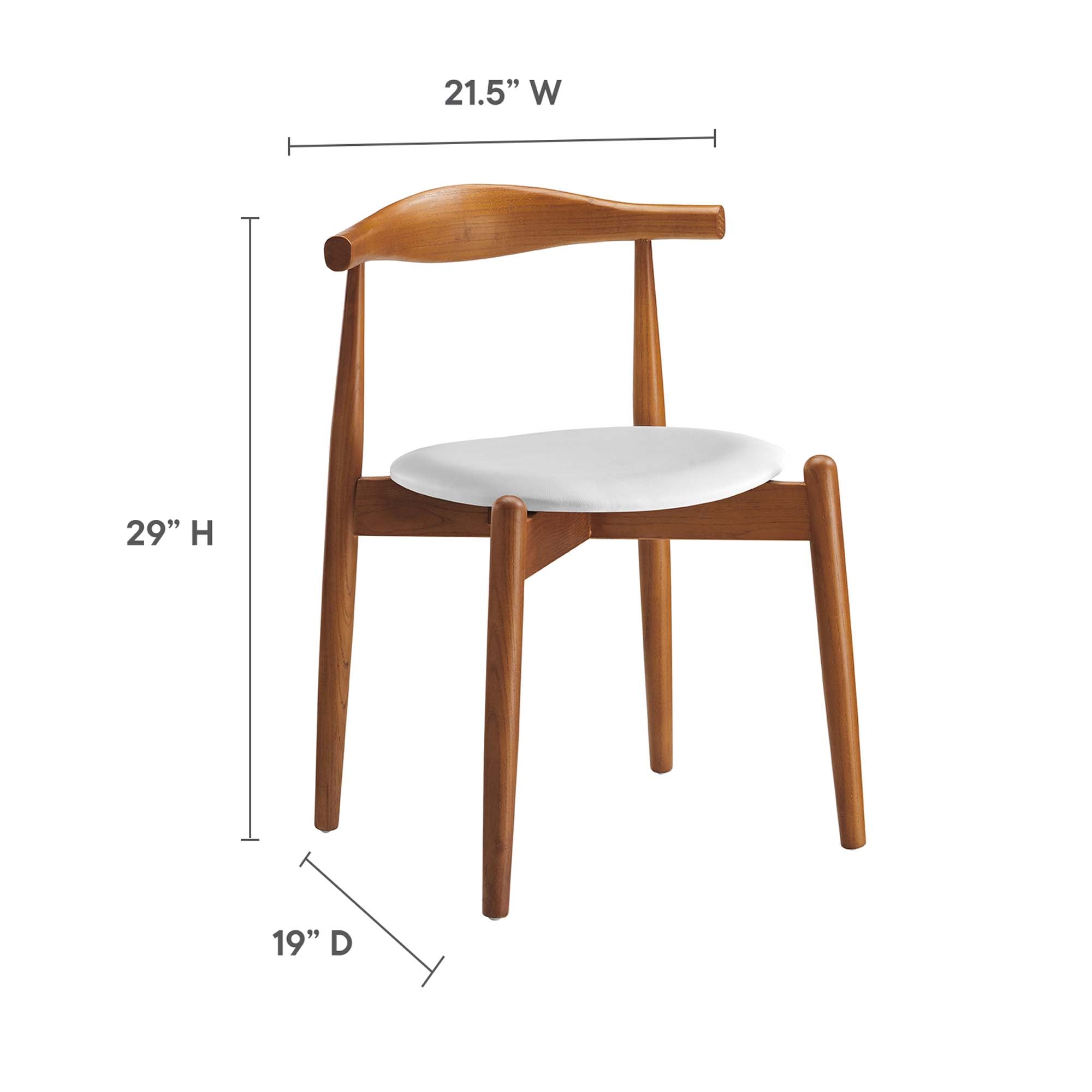 Stalwart Dining Side Chair, Dark Walnut White