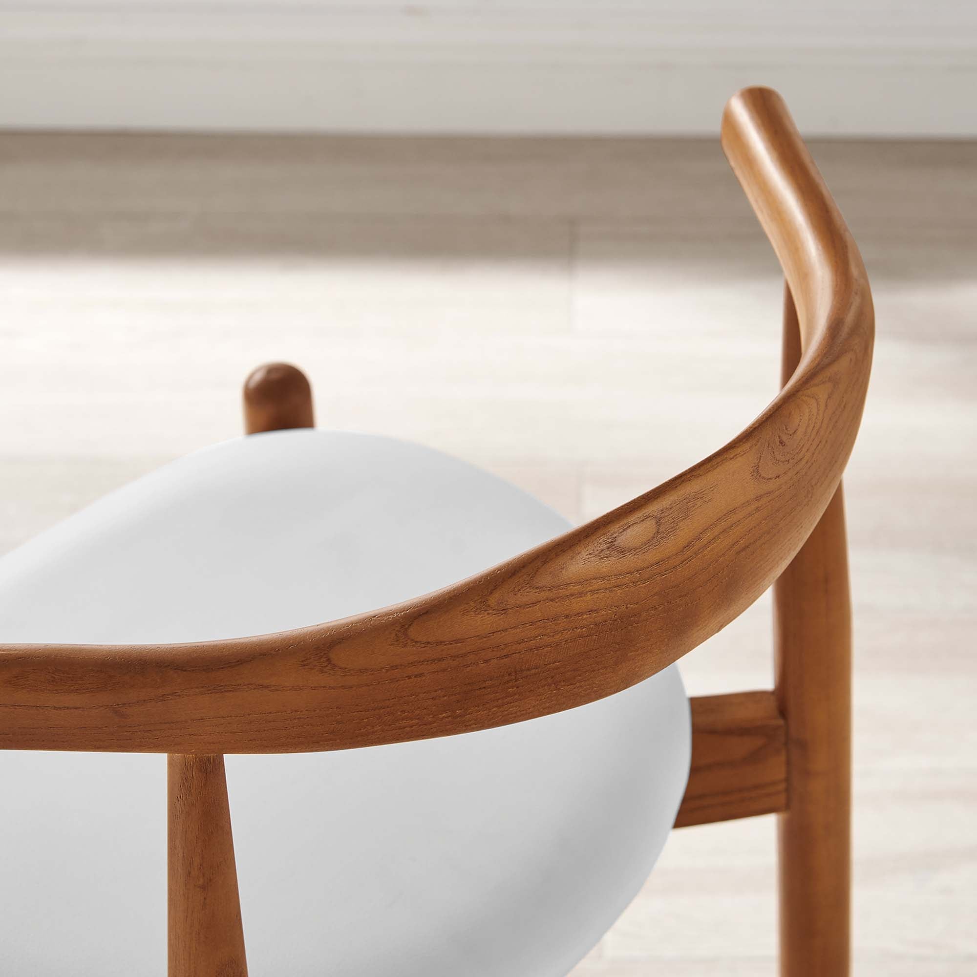 Stalwart Dining Side Chair, Dark Walnut White
