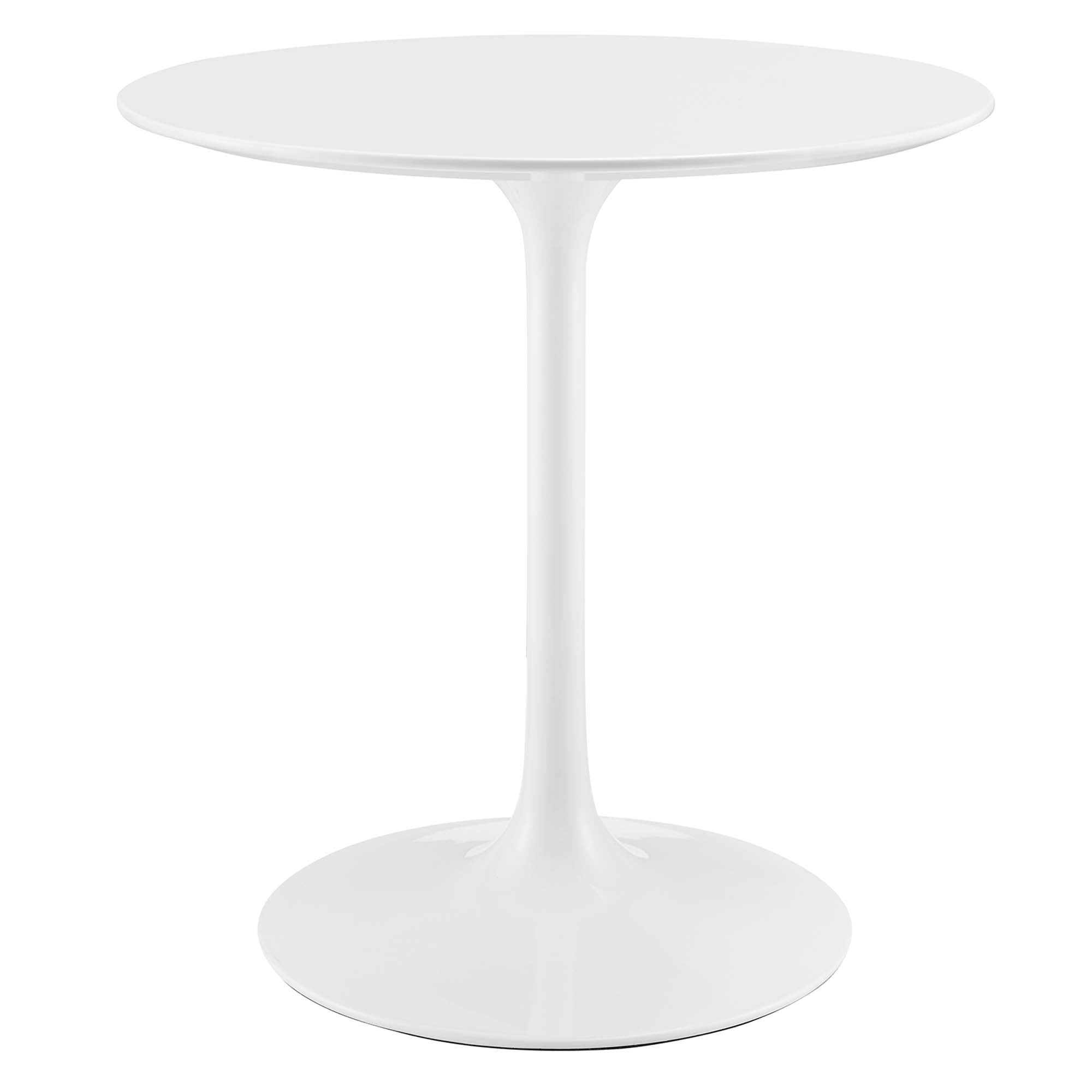 Lippa 28" Round Wood Dining Table, White