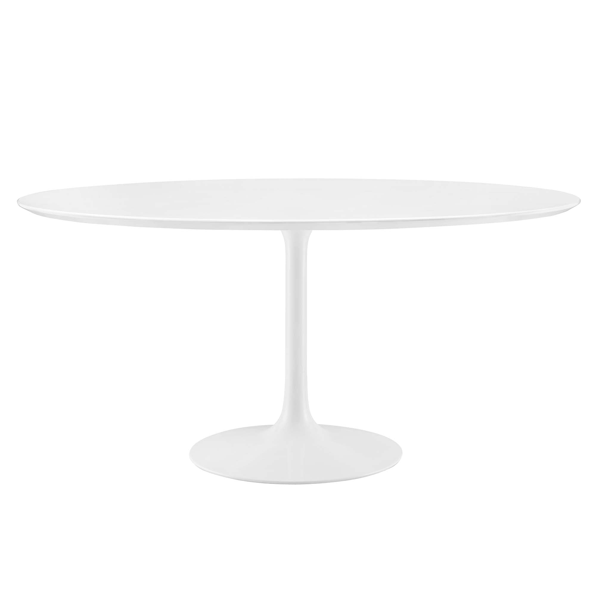Lippa 60" Round Wood Dining Table, White