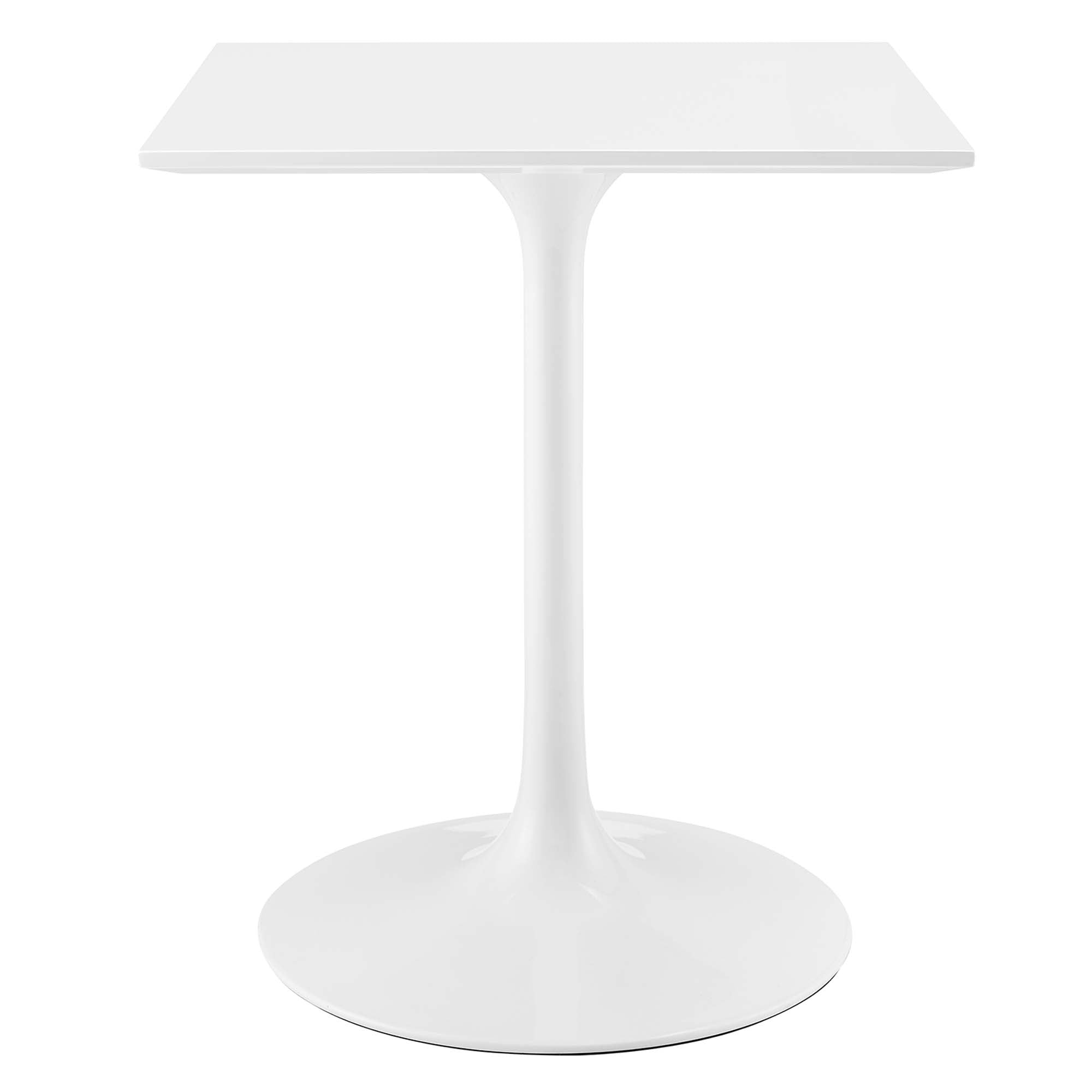 Lippa 24" Square Wood Dining Table, White