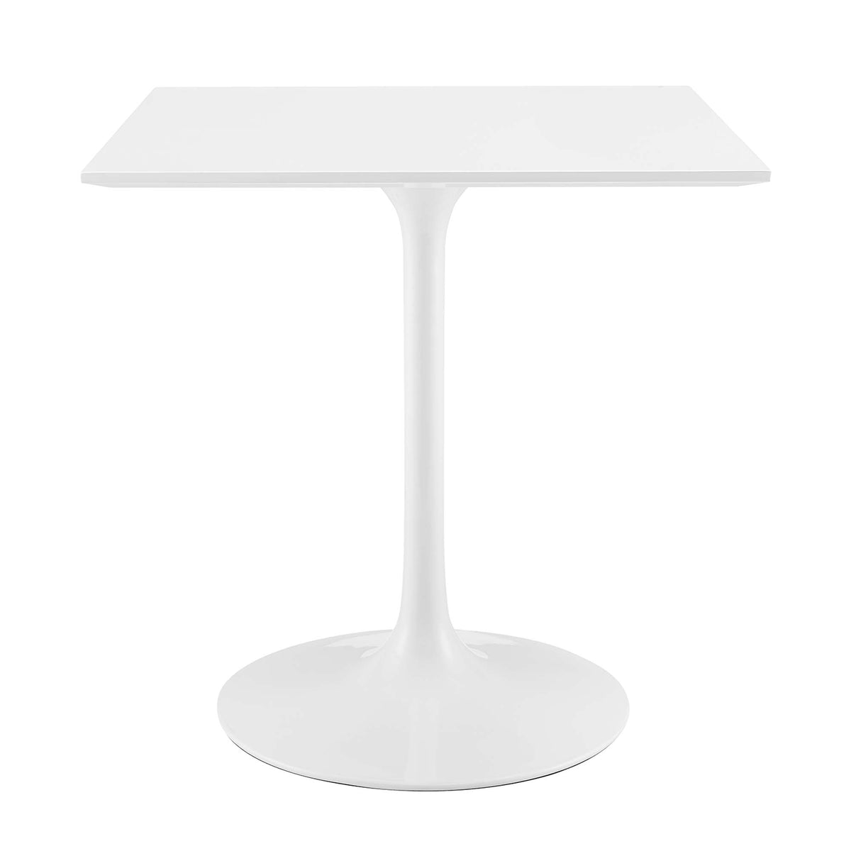 Lippa 28" Square Wood Dining Table, White