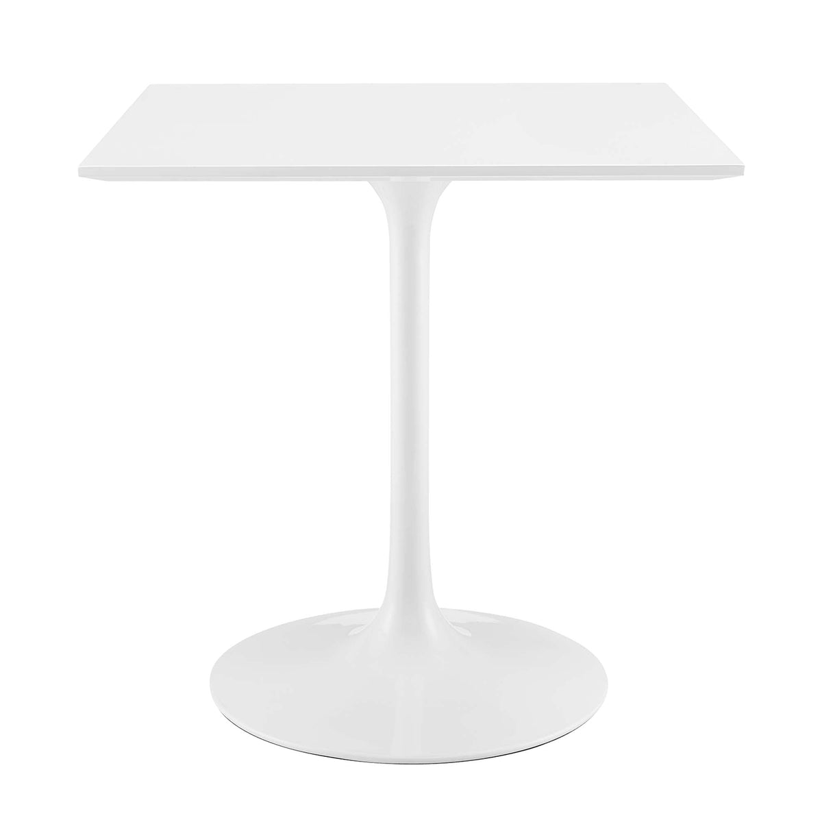 Lippa 28" Square Wood Dining Table, White