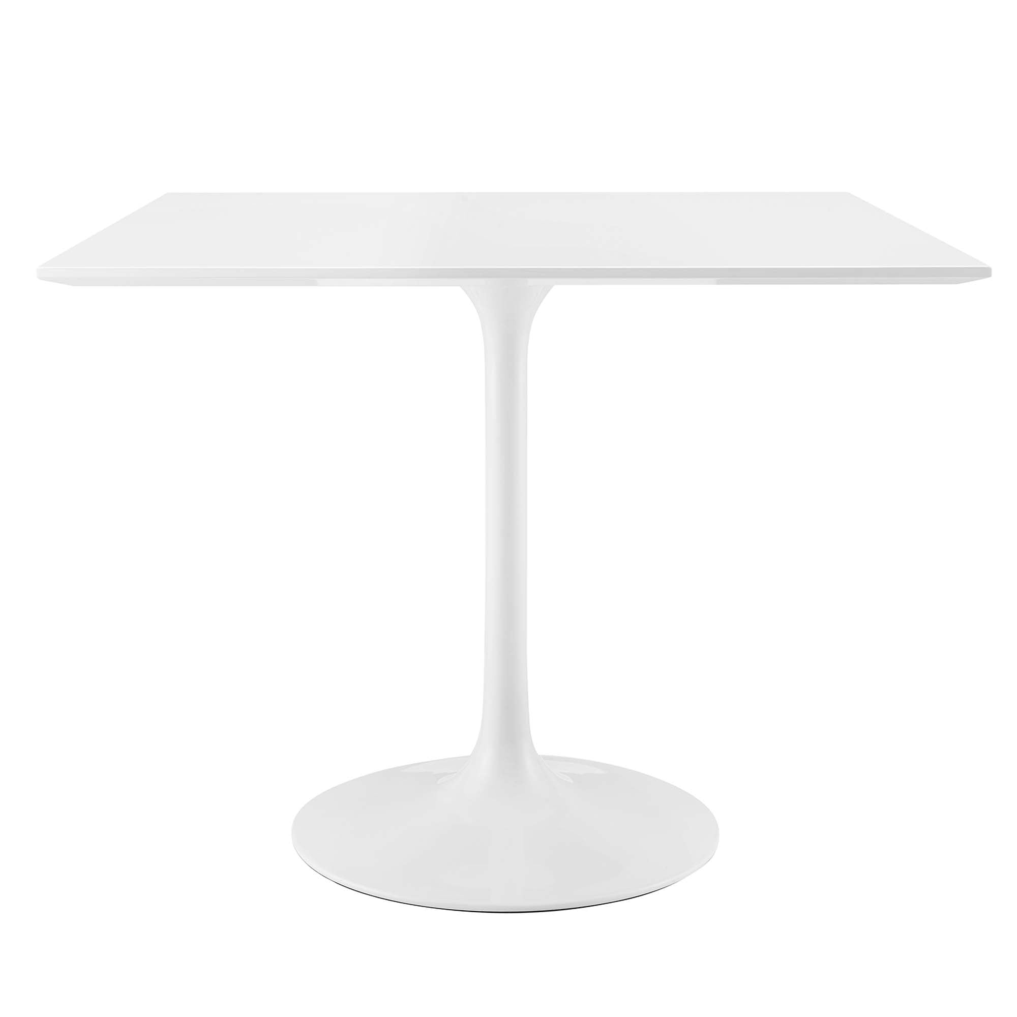 Lippa 36" Square Wood Dining Table, White