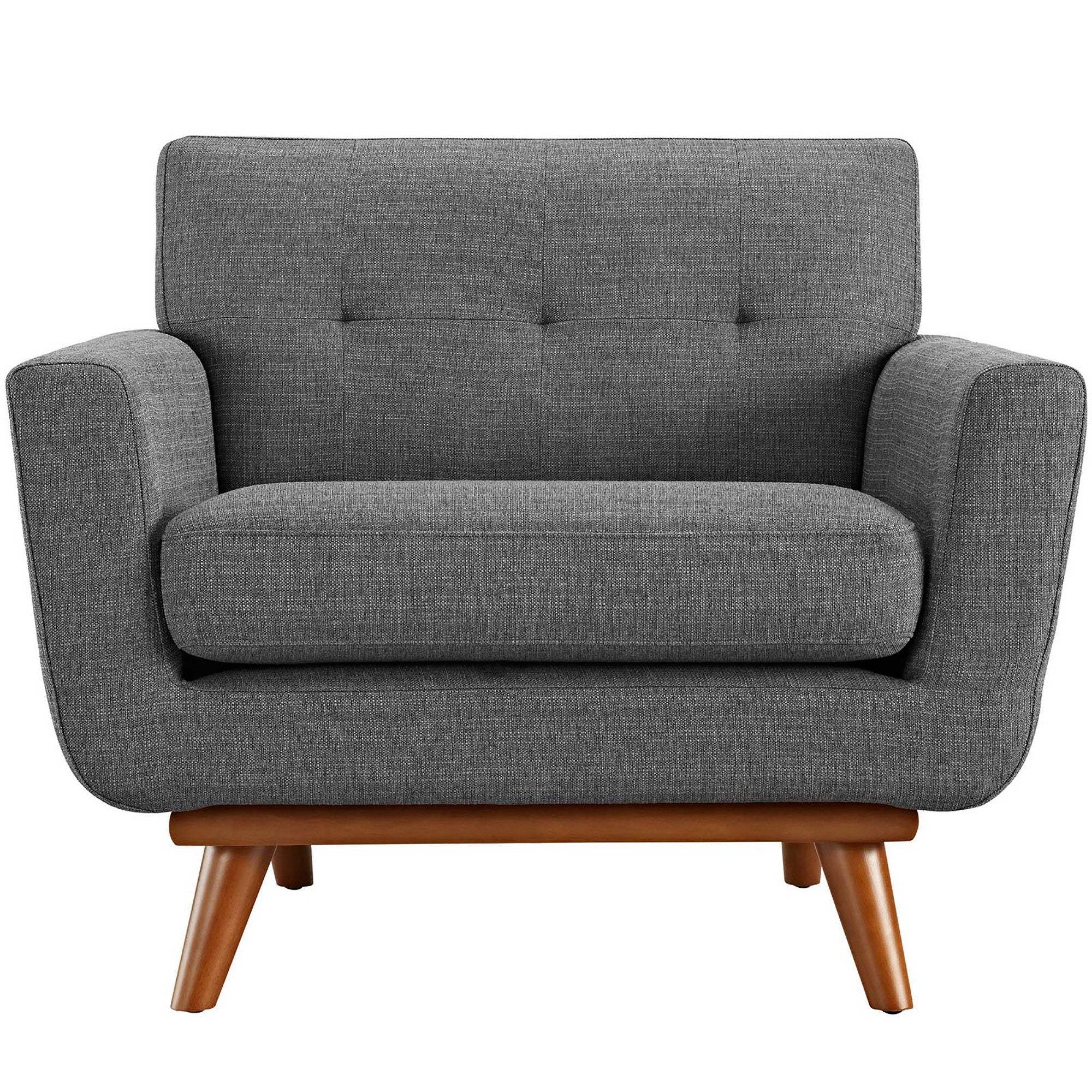 Engage Upholstered Fabric Armchair, Gray