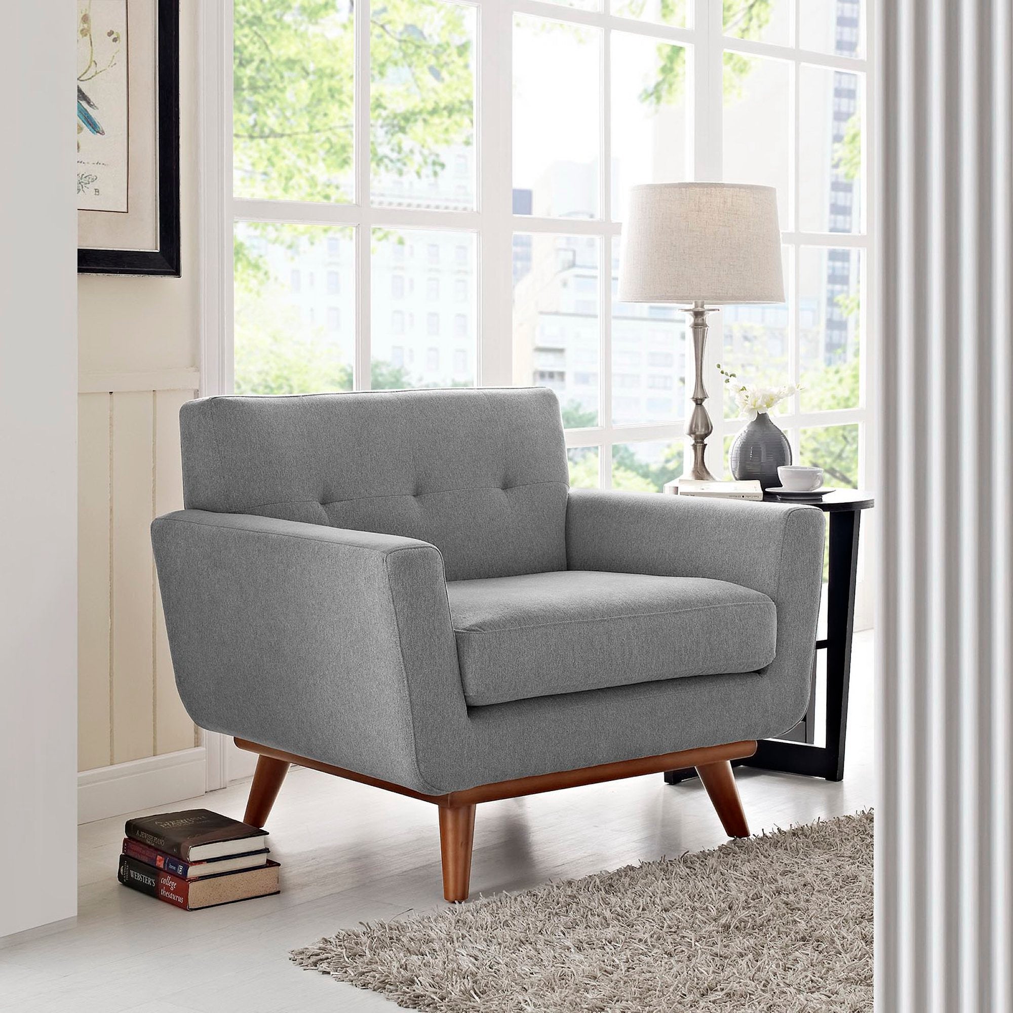 Engage Upholstered Fabric Armchair, Expectation Gray