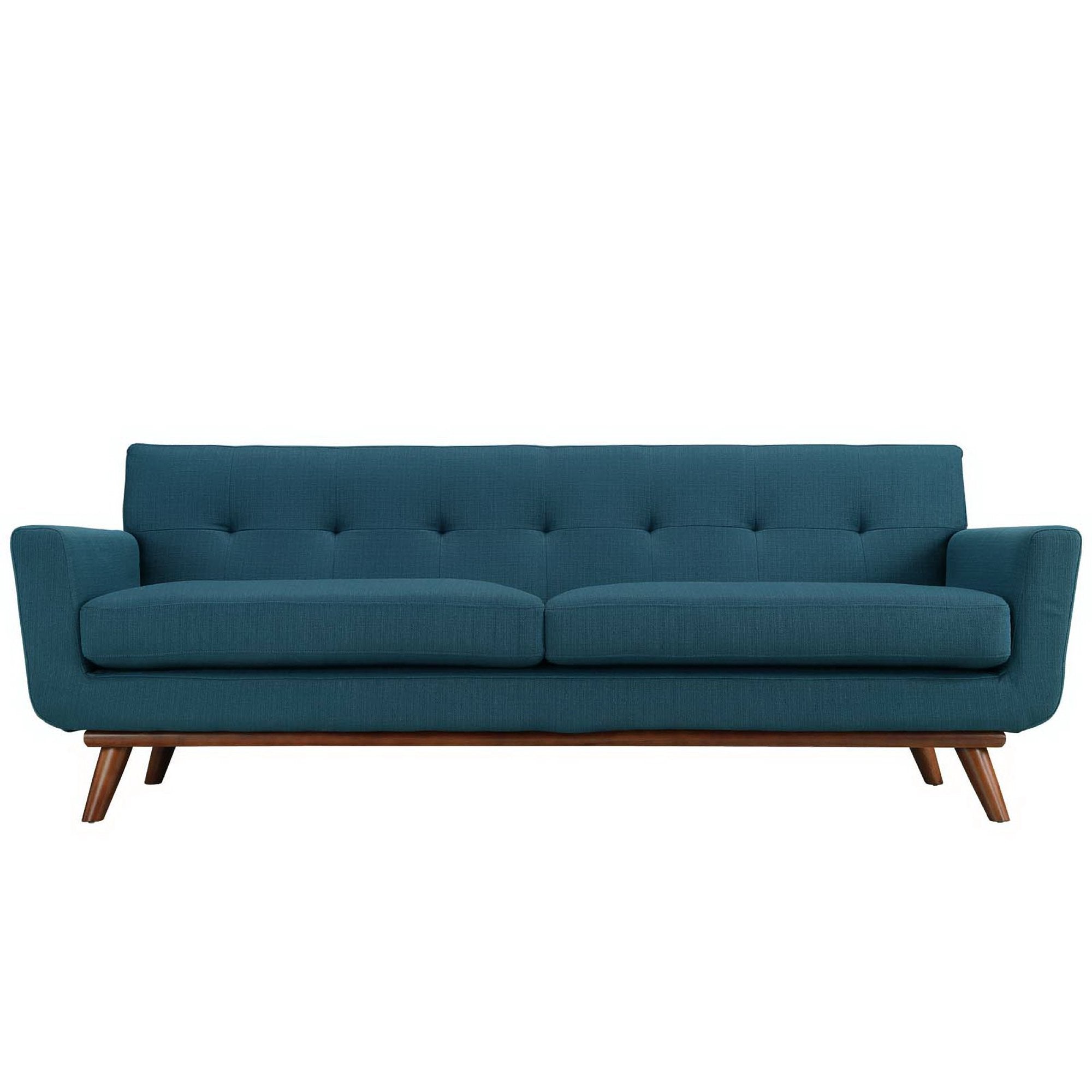 Engage Upholstered Fabric Sofa, Azure