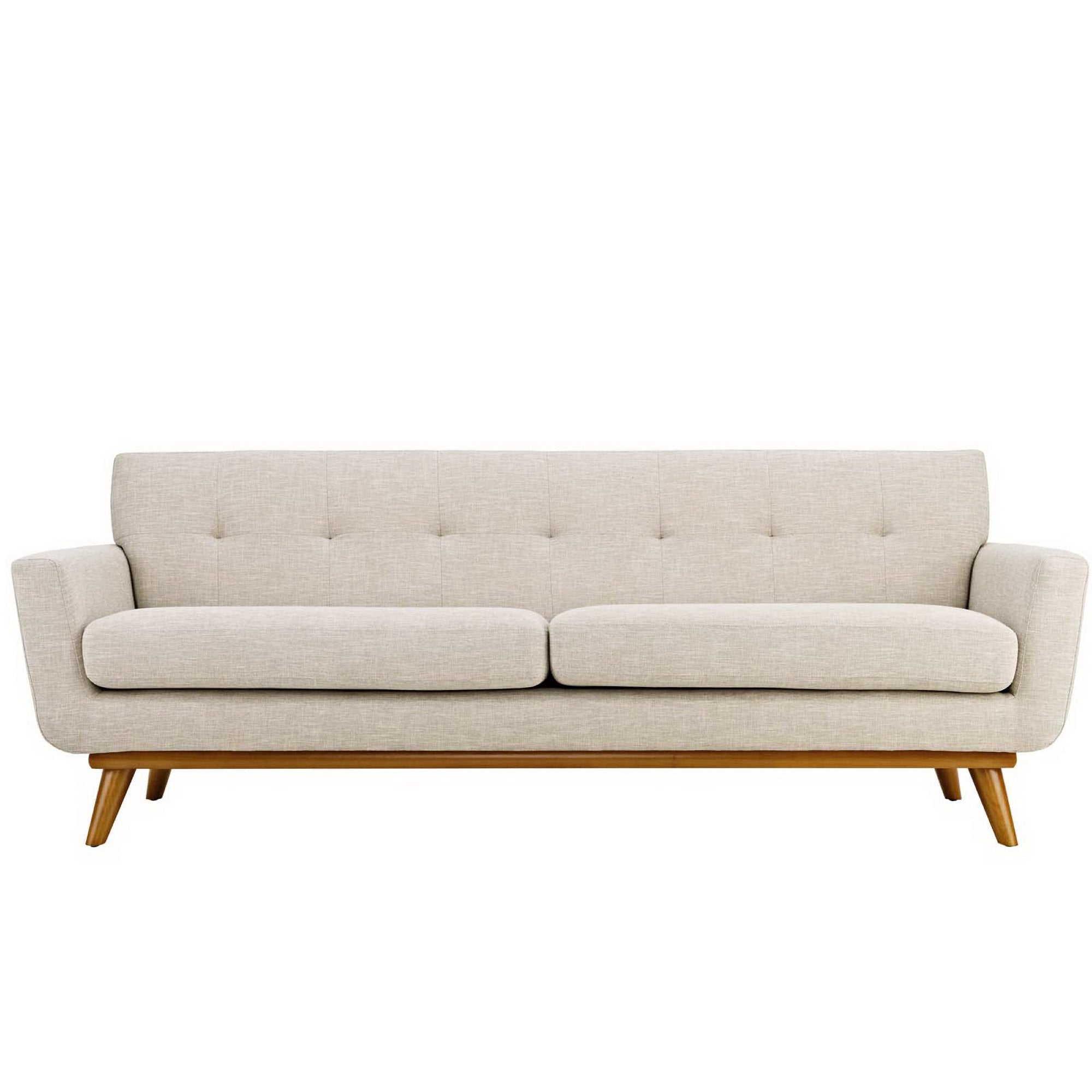 Engage Upholstered Fabric Sofa, Beige