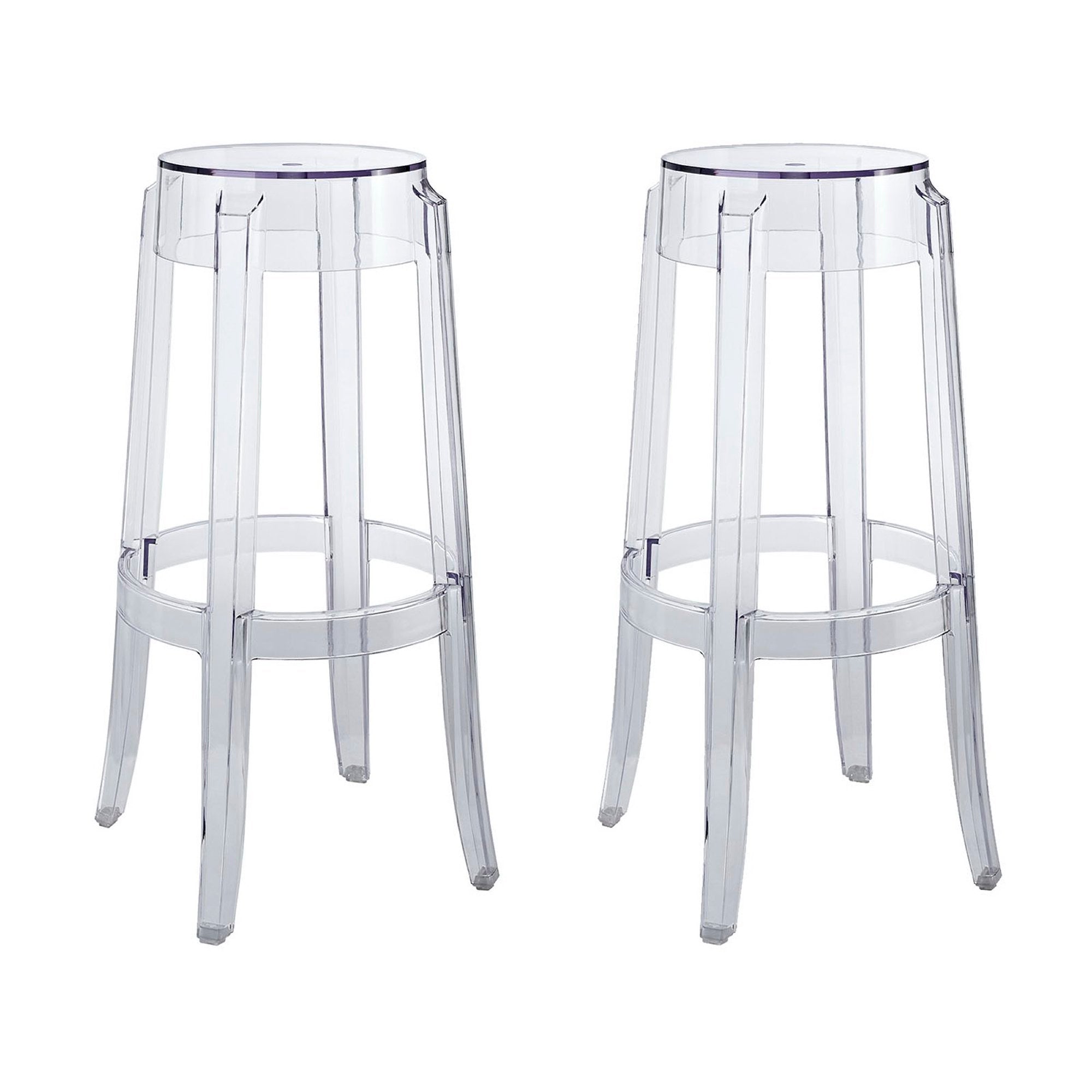 Casper Bar Stool Set of 2, Clear