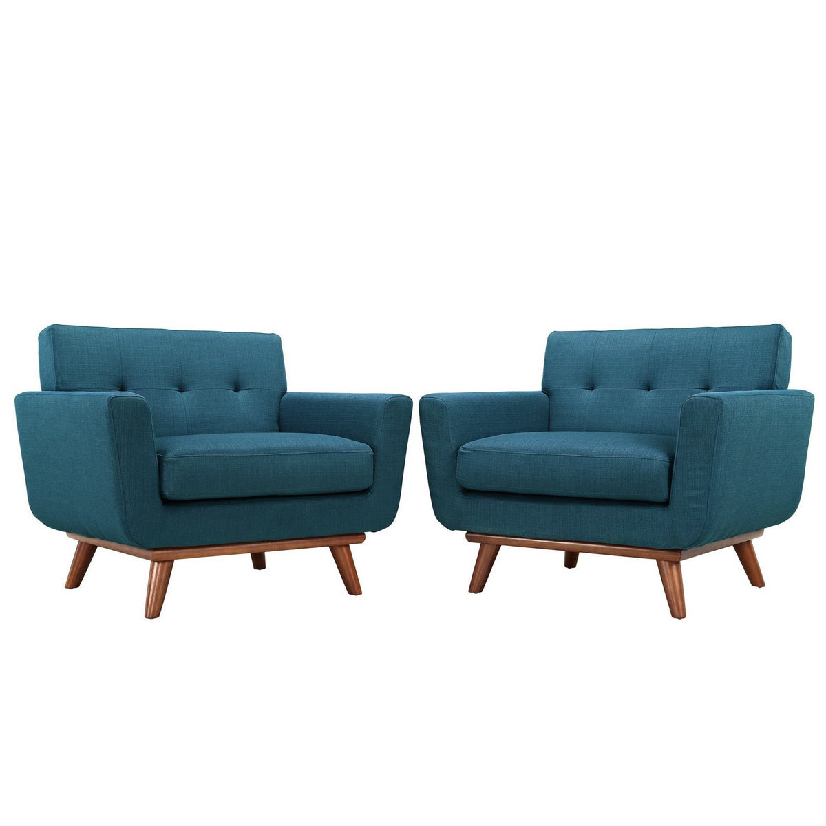 Engage Wood Armchair Set of 2, Azure