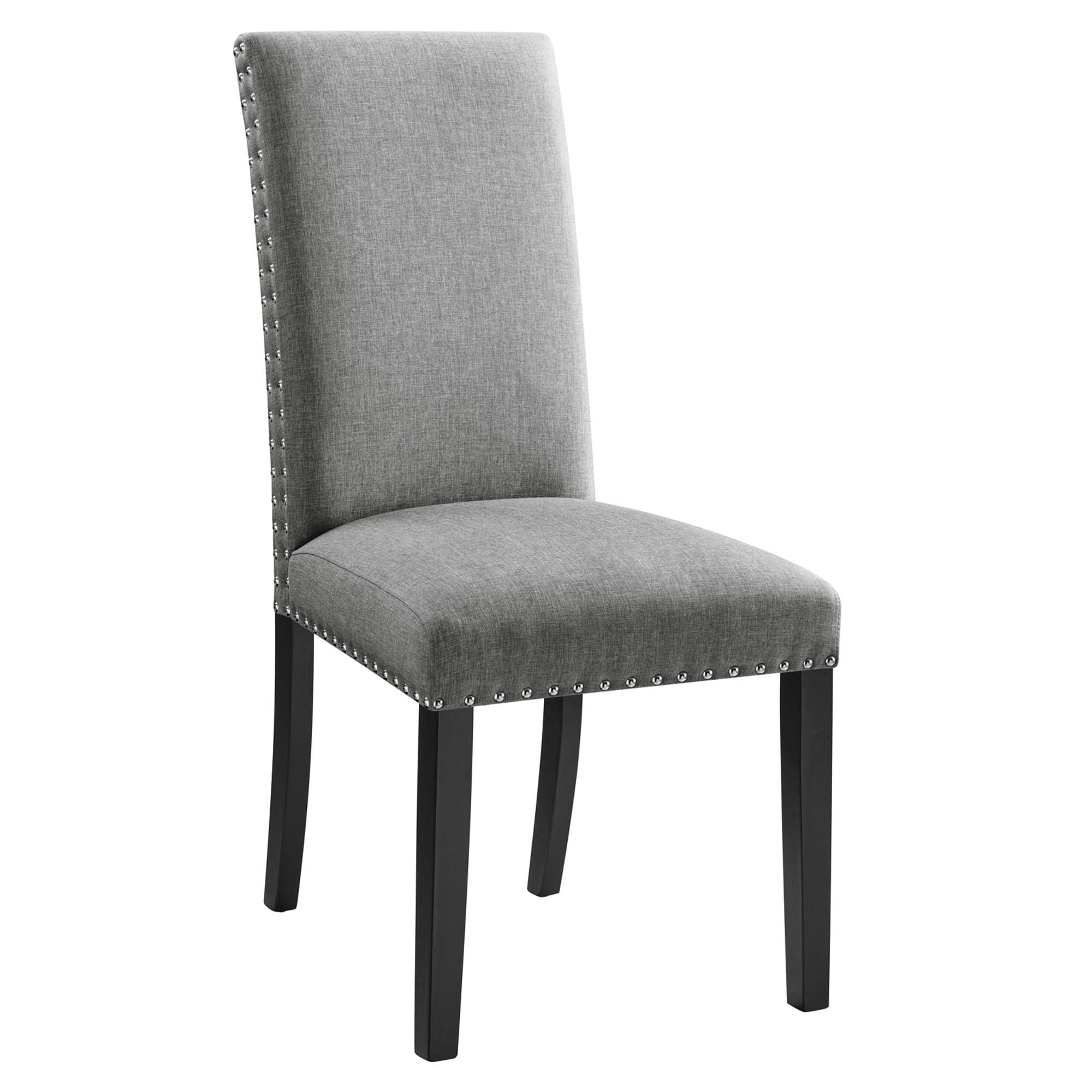Parcel Dining Upholstered Fabric Side Chair, Light Gray