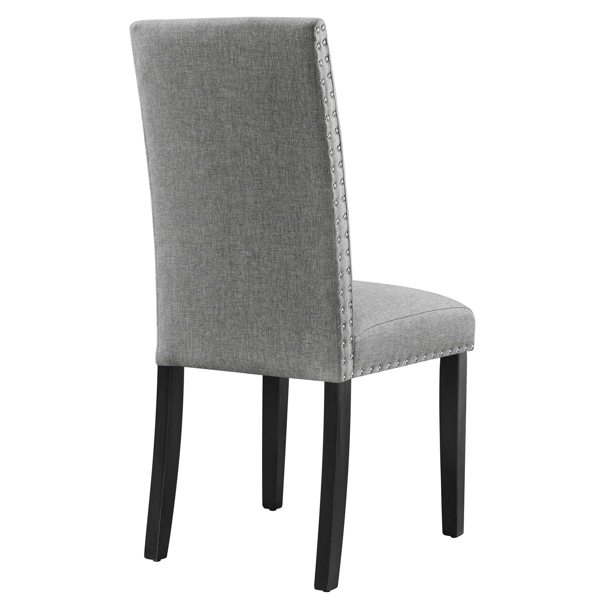Parcel Dining Upholstered Fabric Side Chair, Light Gray