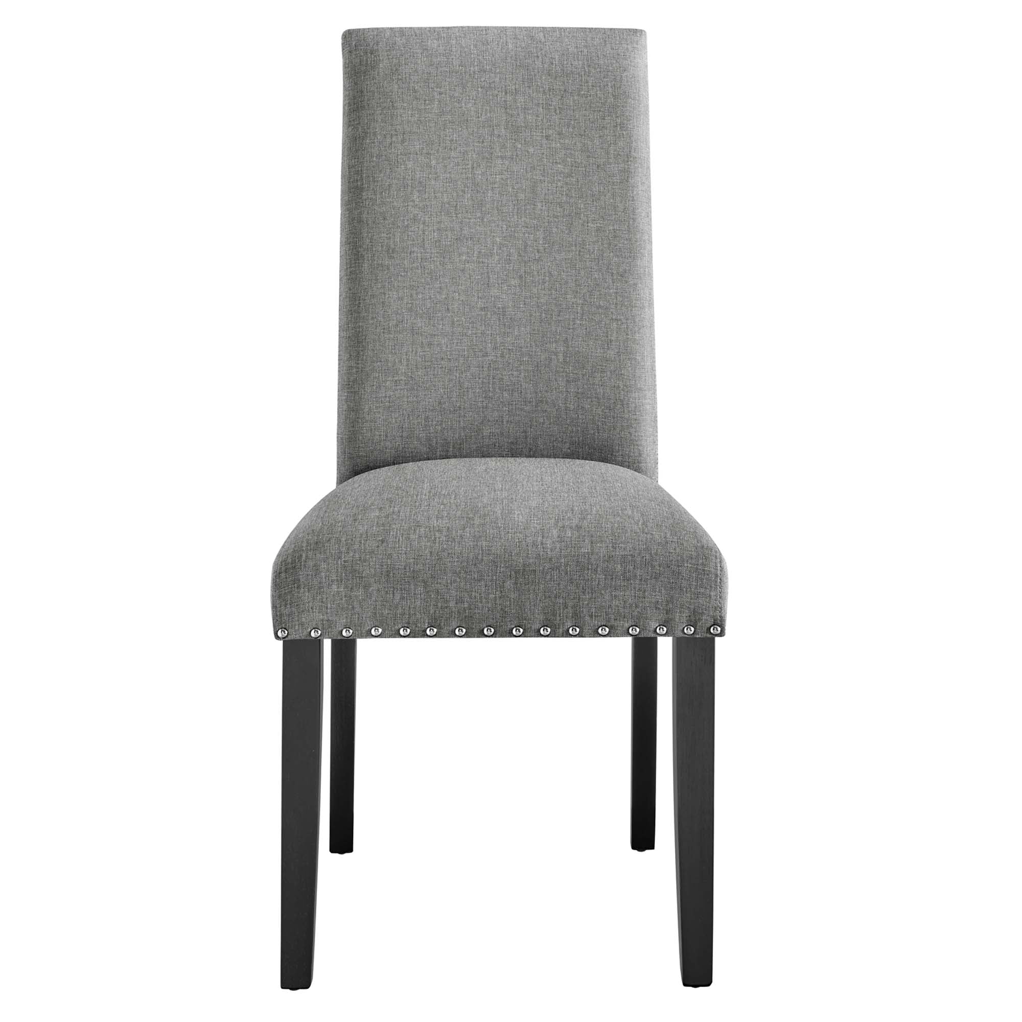 Parcel Dining Upholstered Fabric Side Chair, Light Gray