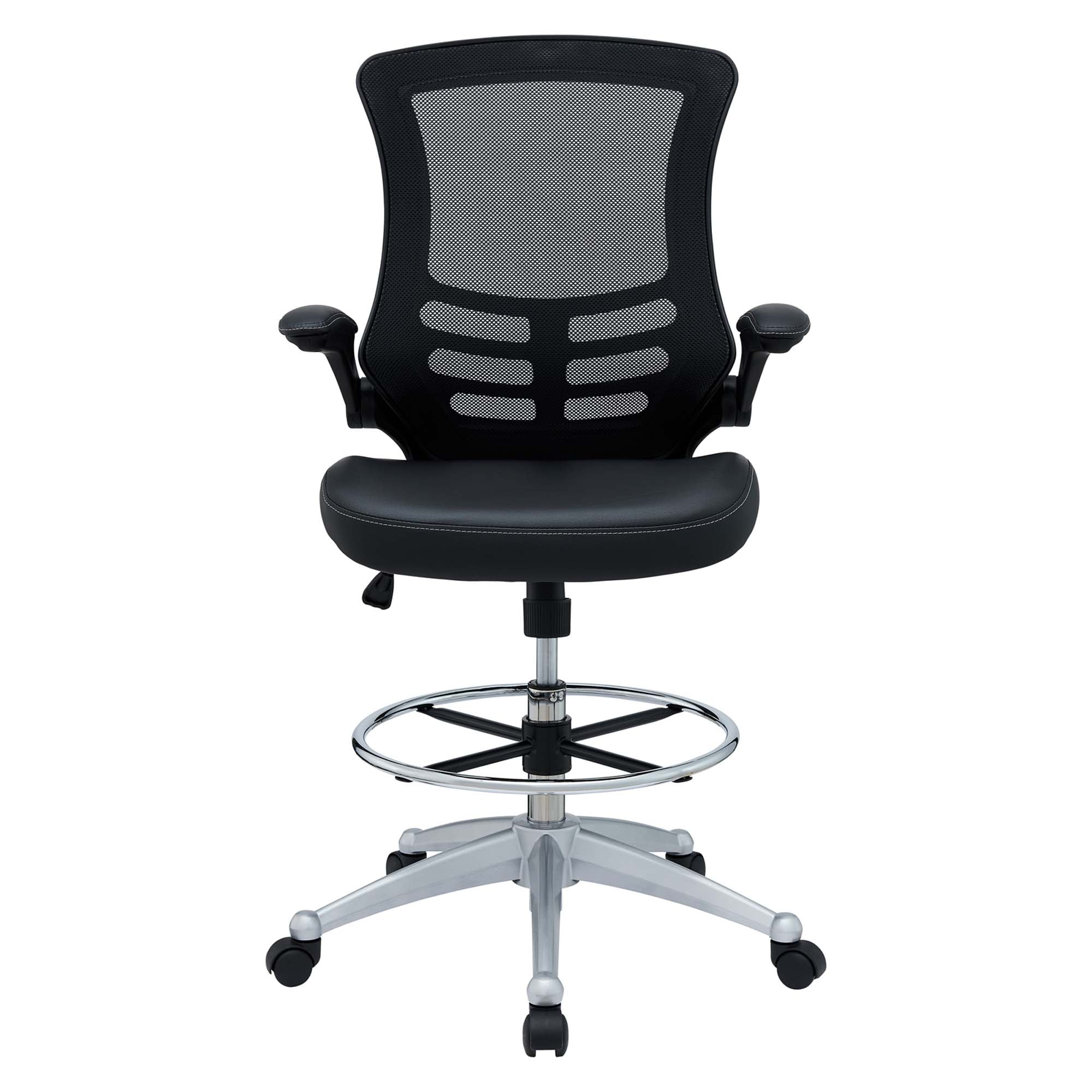Attainment Vinyl Drafting Chair, Black