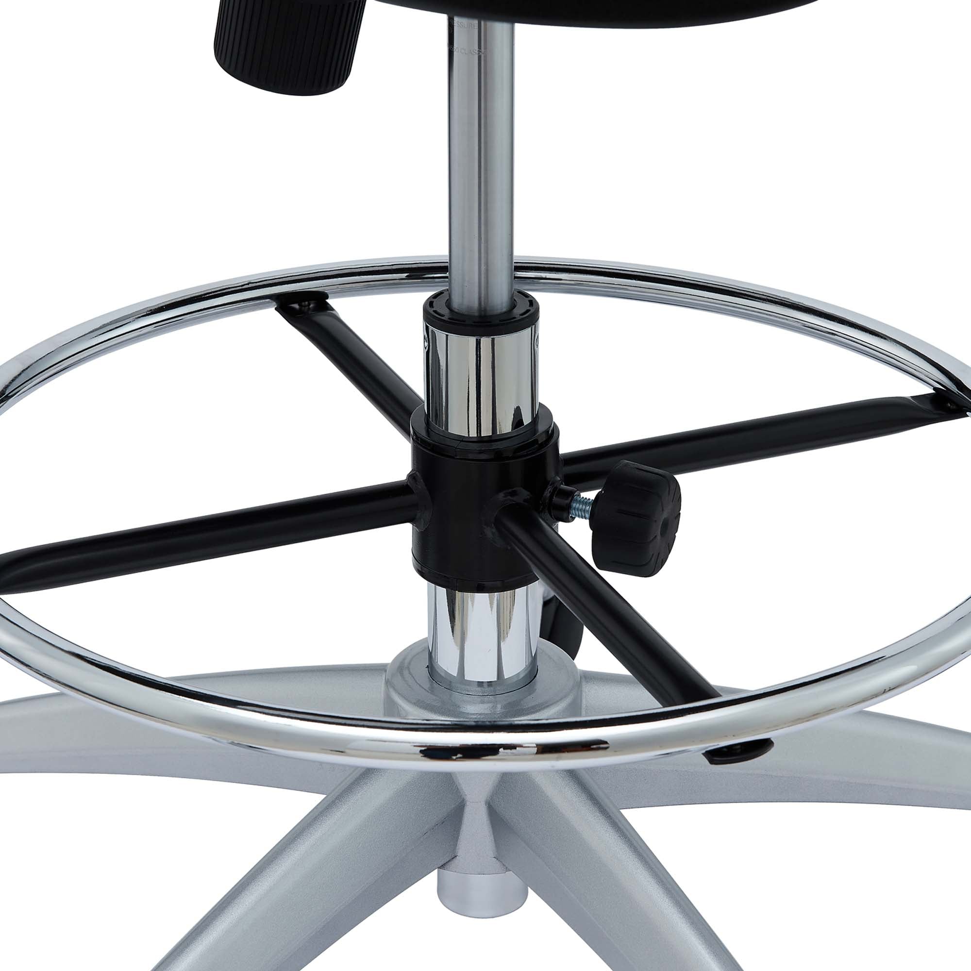 Attainment Vinyl Drafting Chair, Brown