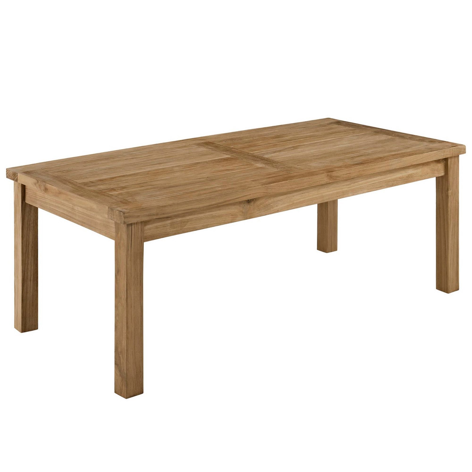 Marina 10 Piece Outdoor Patio Teak Set, Natural White