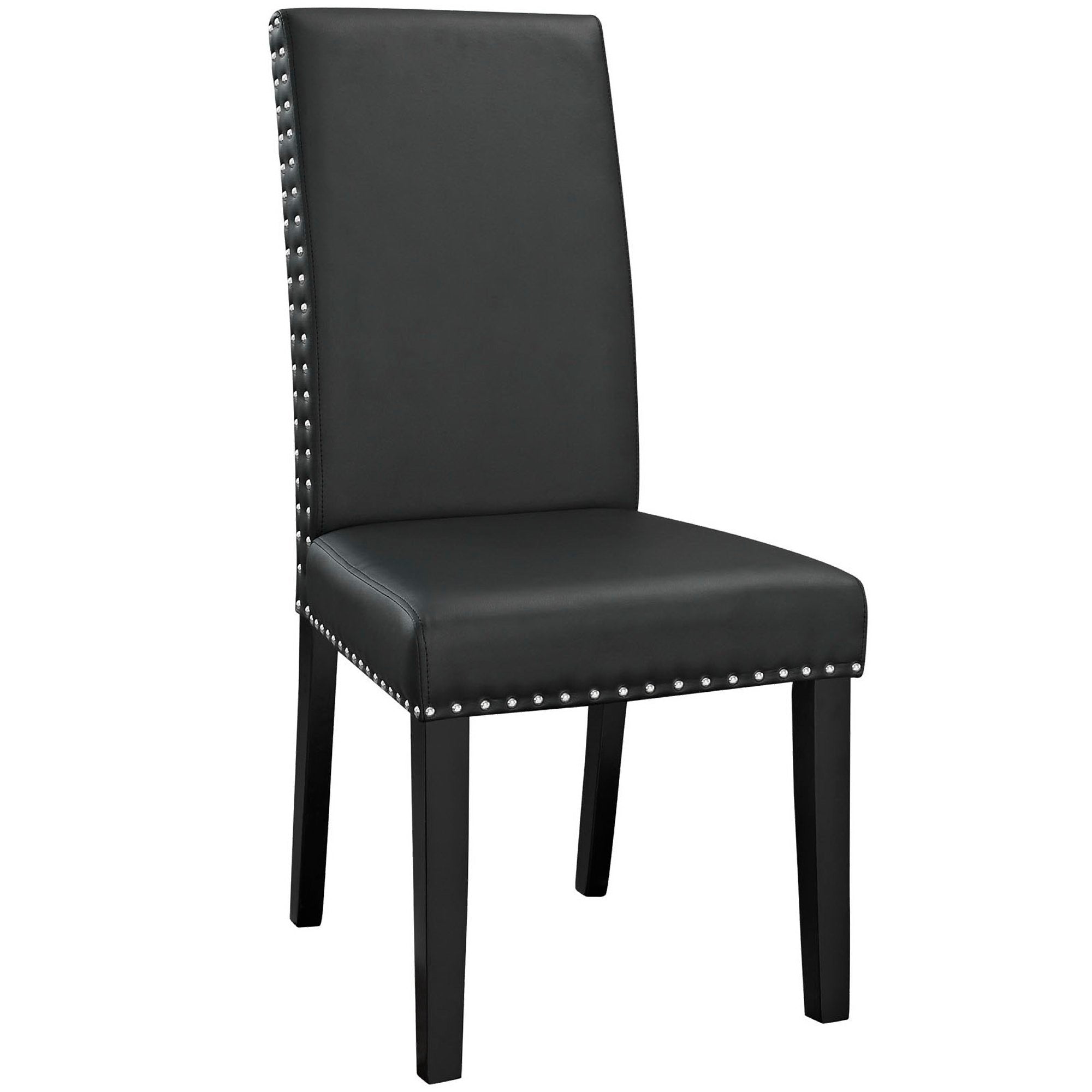 Parcel Dining Faux Leather Side Chair, Black