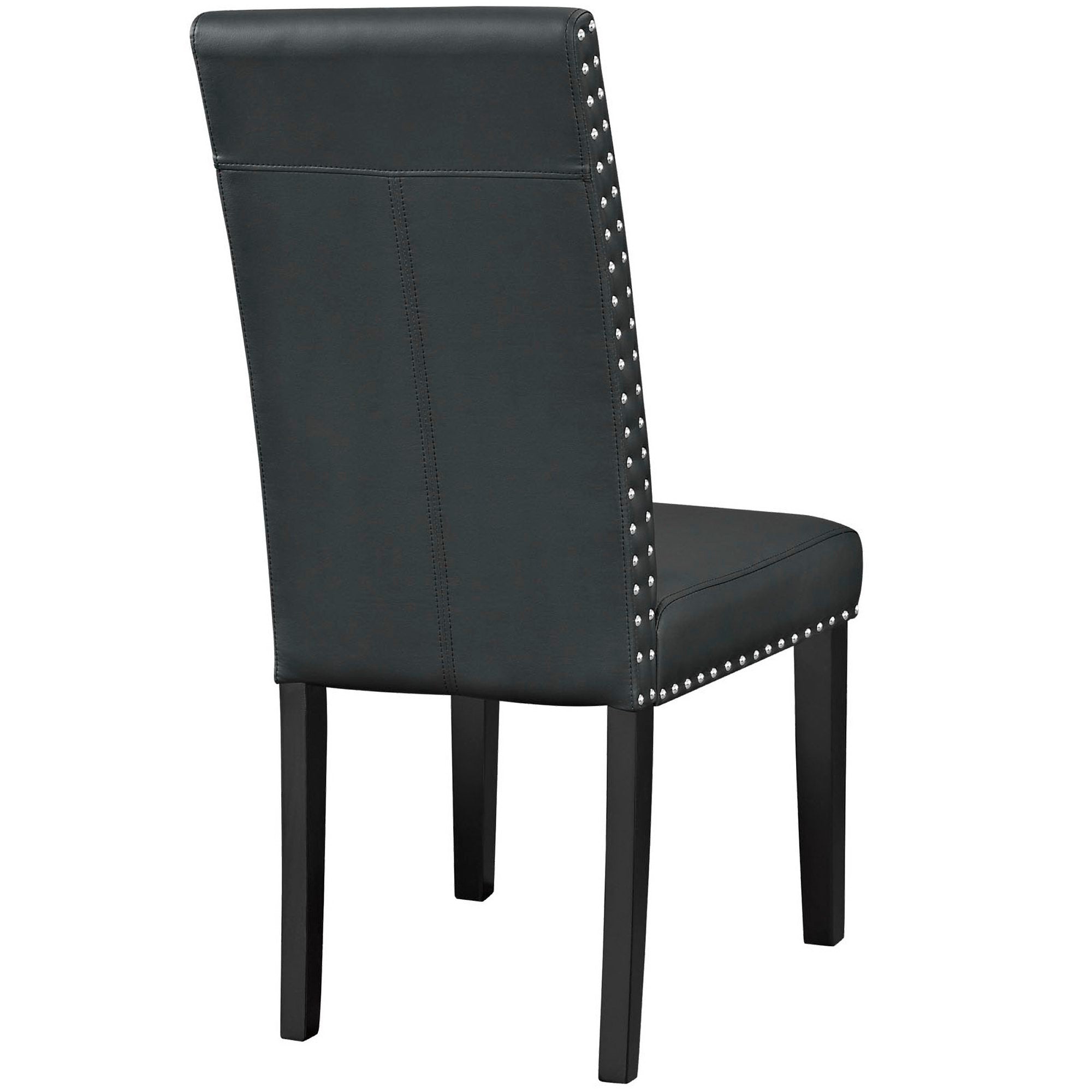 Parcel Dining Faux Leather Side Chair, Black