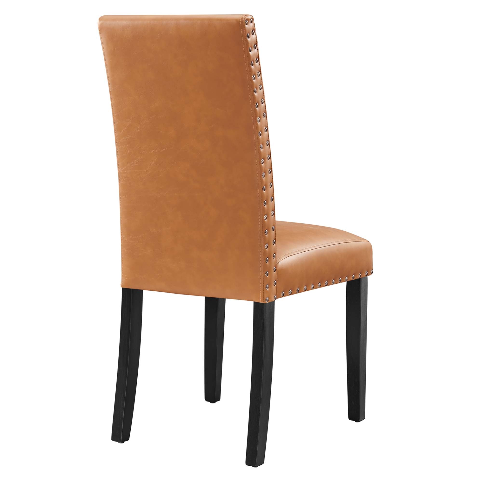 Parcel Dining Faux Leather Side Chair, Tan