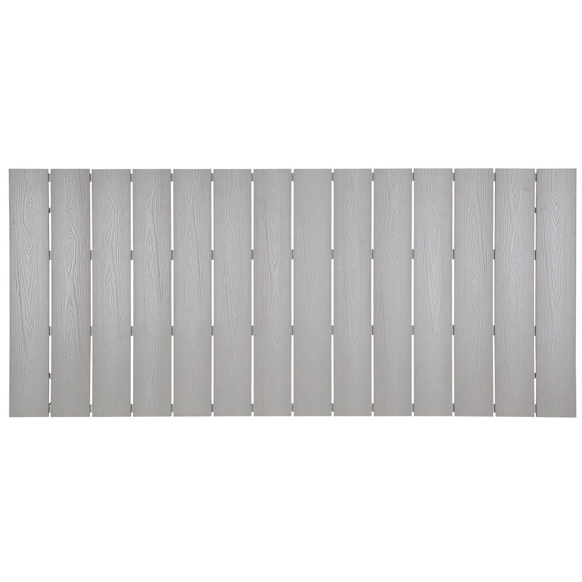 Maine 80" Outdoor Patio Dining Table, White Light Gray