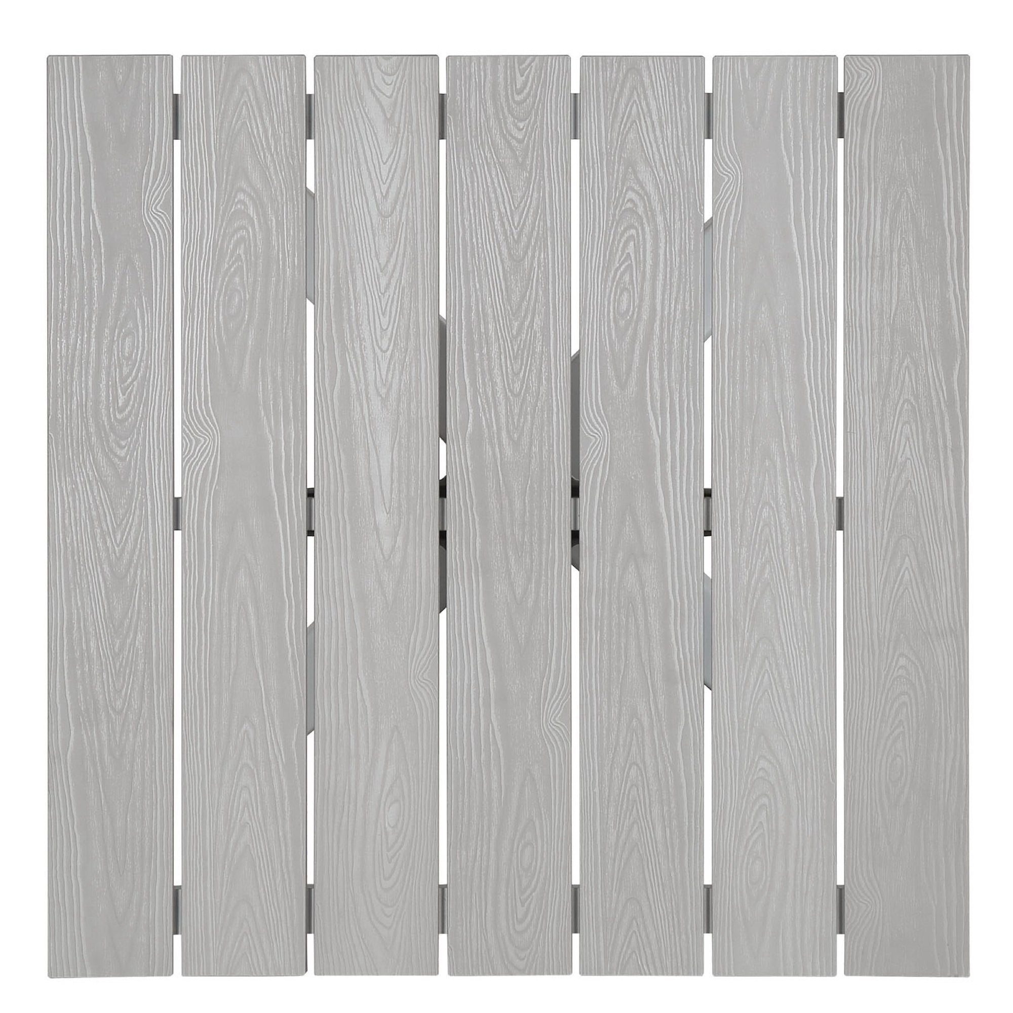 Maine 28" Outdoor Patio Dining Table, White Light Gray
