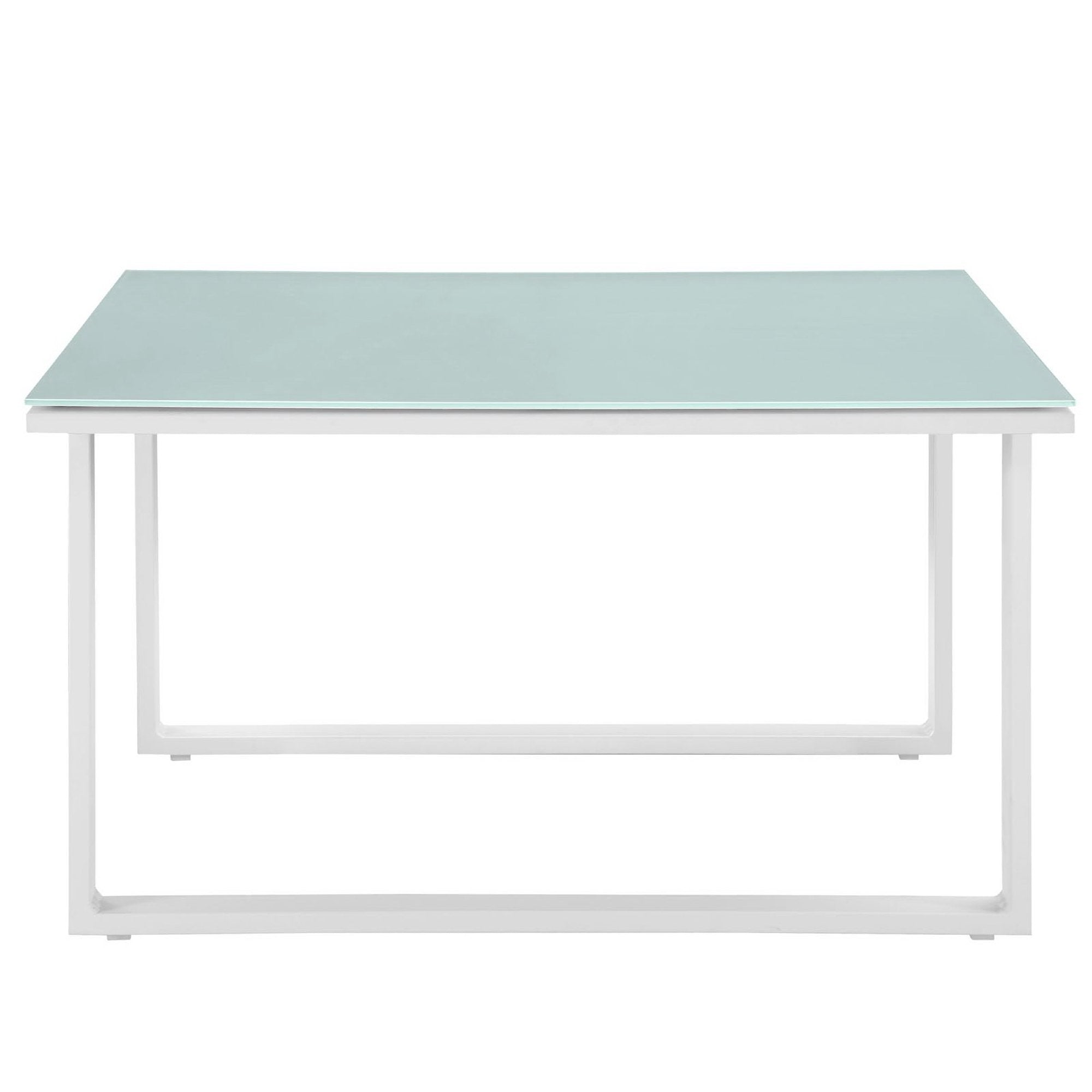 Fortuna Outdoor Patio Side Table, White