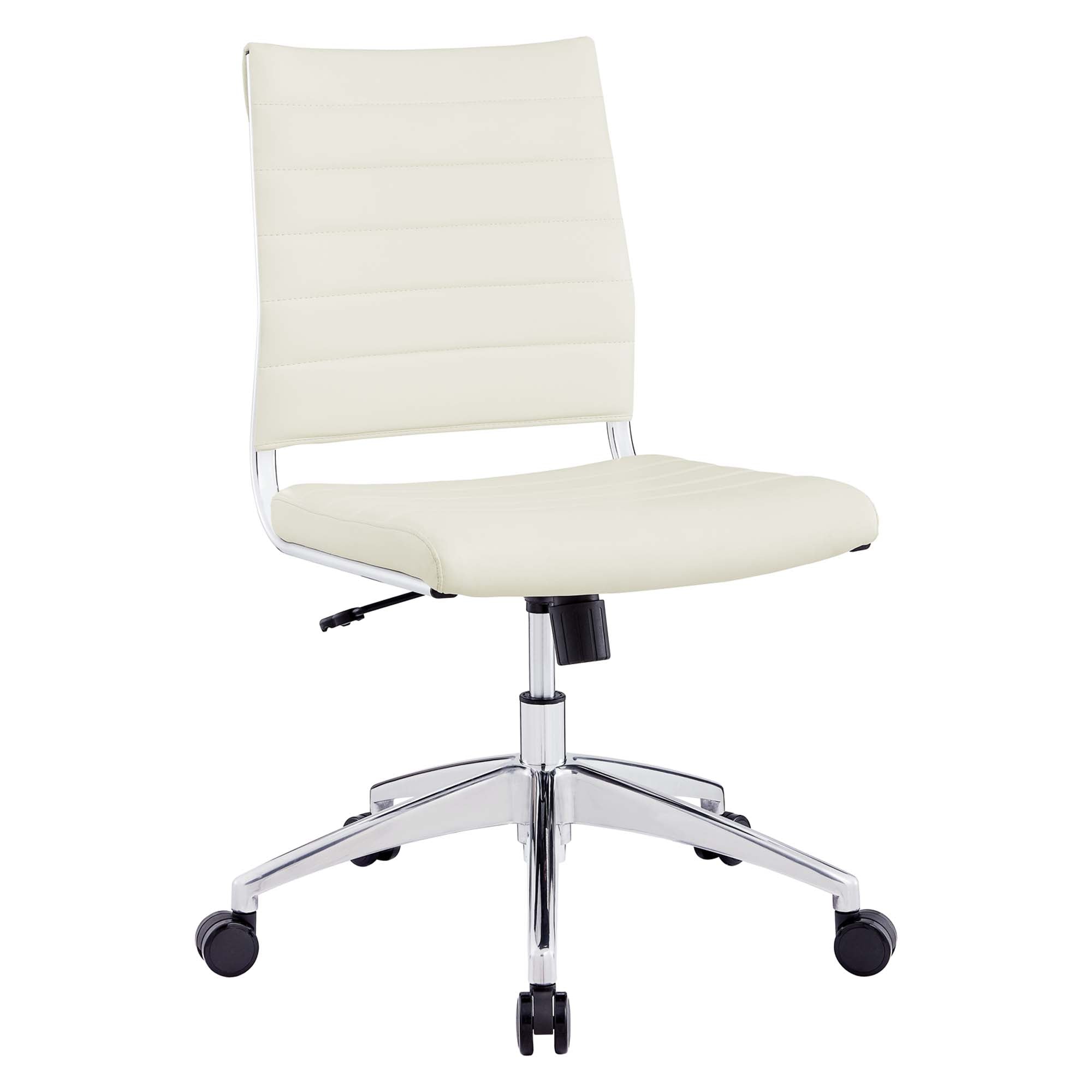Jive Armless Mid Back Office Chair, White