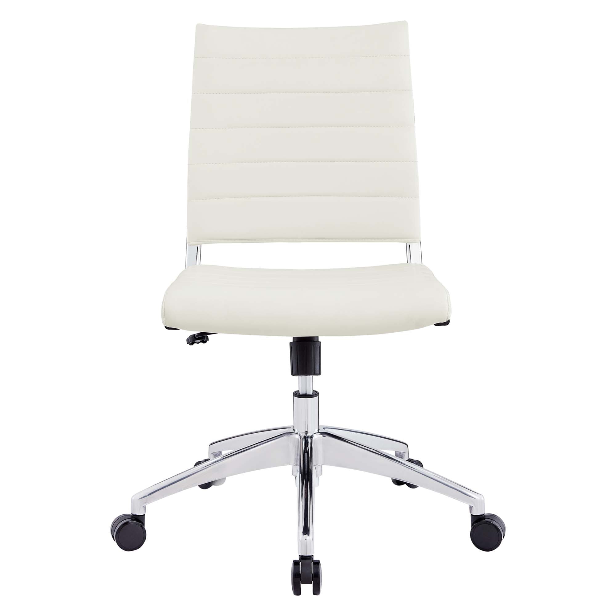 Jive Armless Mid Back Office Chair, White