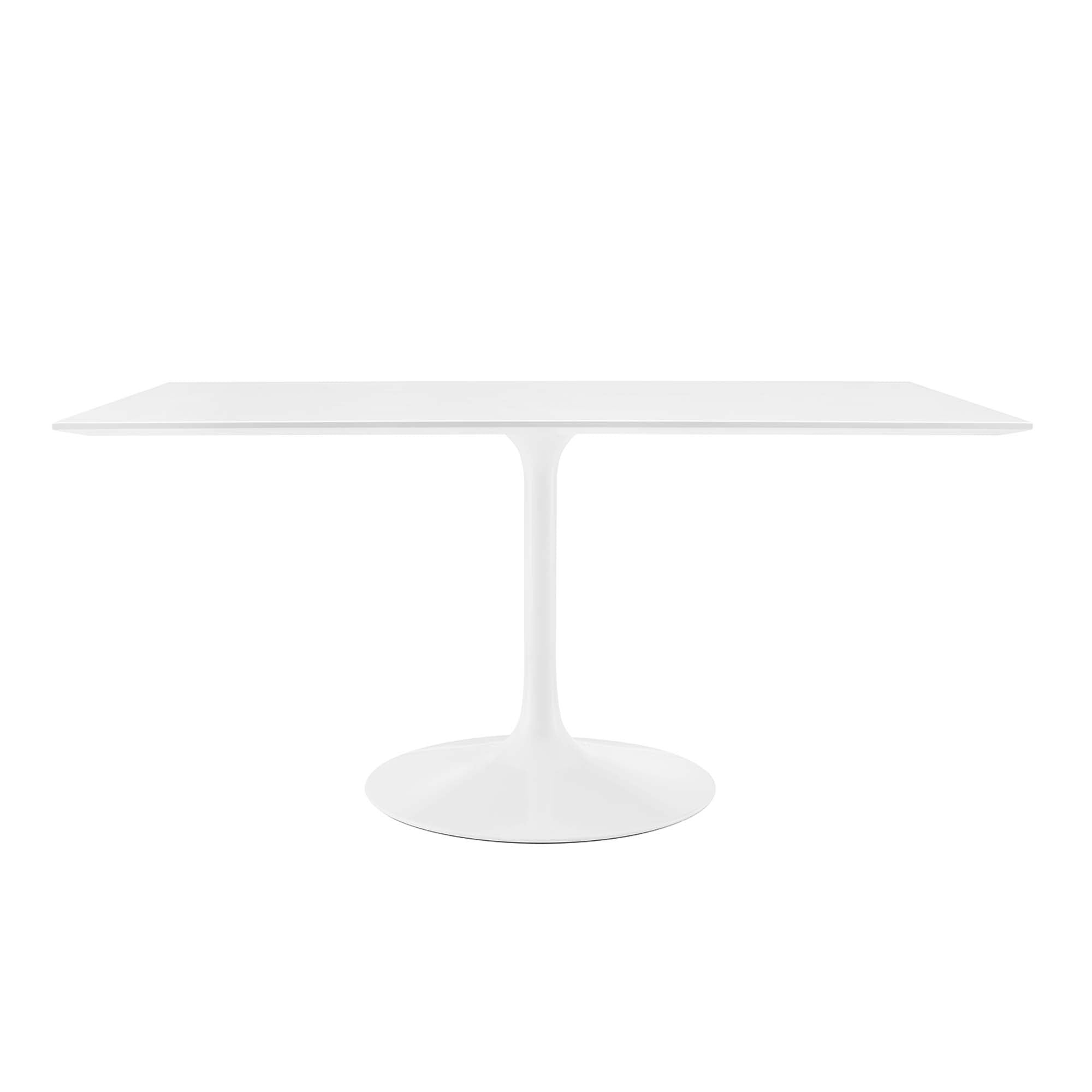 Lippa 60" Rectangle Wood Dining Table, White