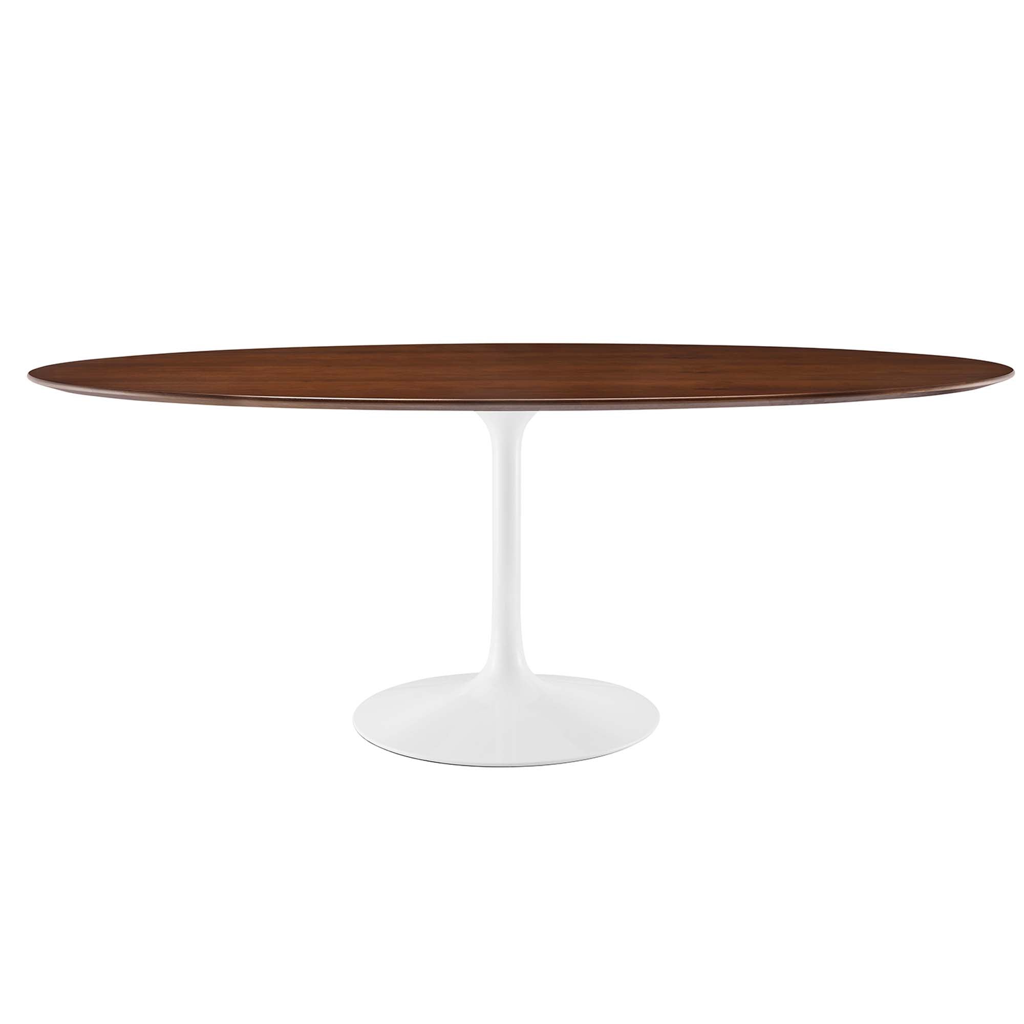 Lippa 78" Oval Wood Dining Table, Walnut