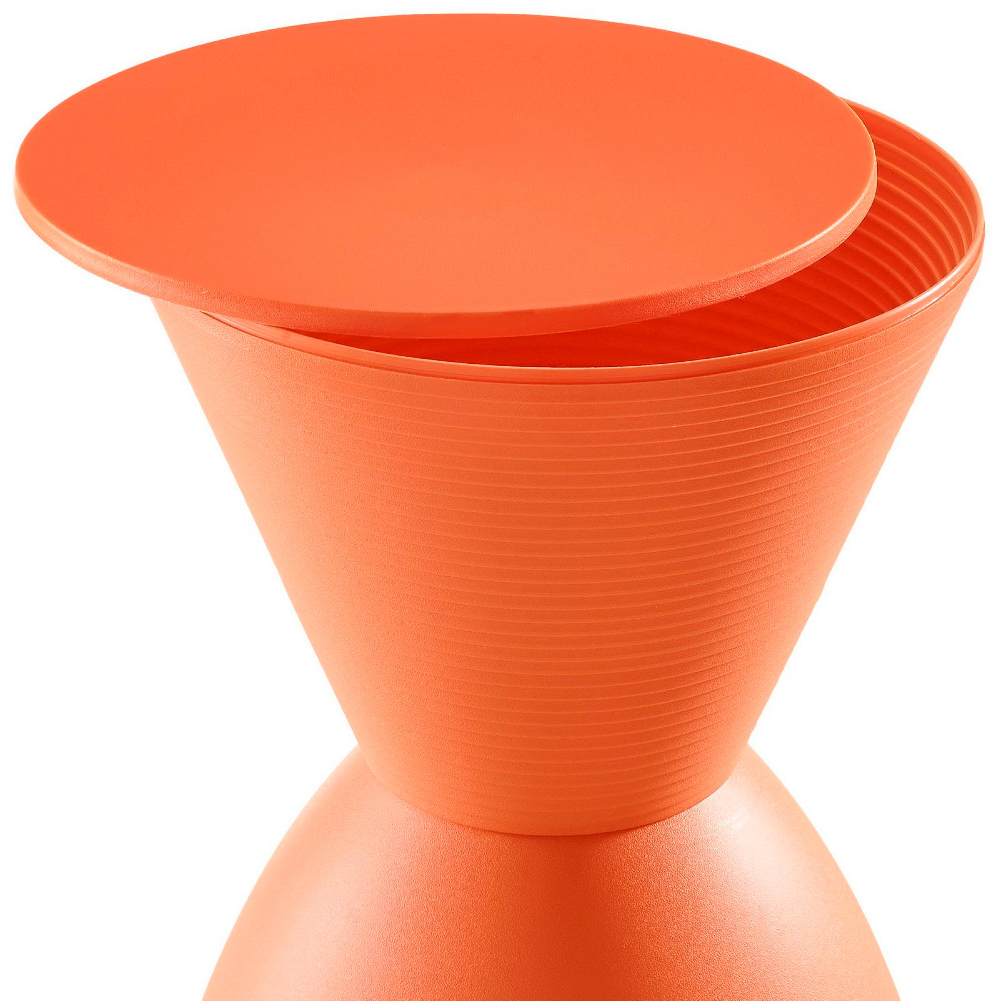 Haste Backless Stool, Orange