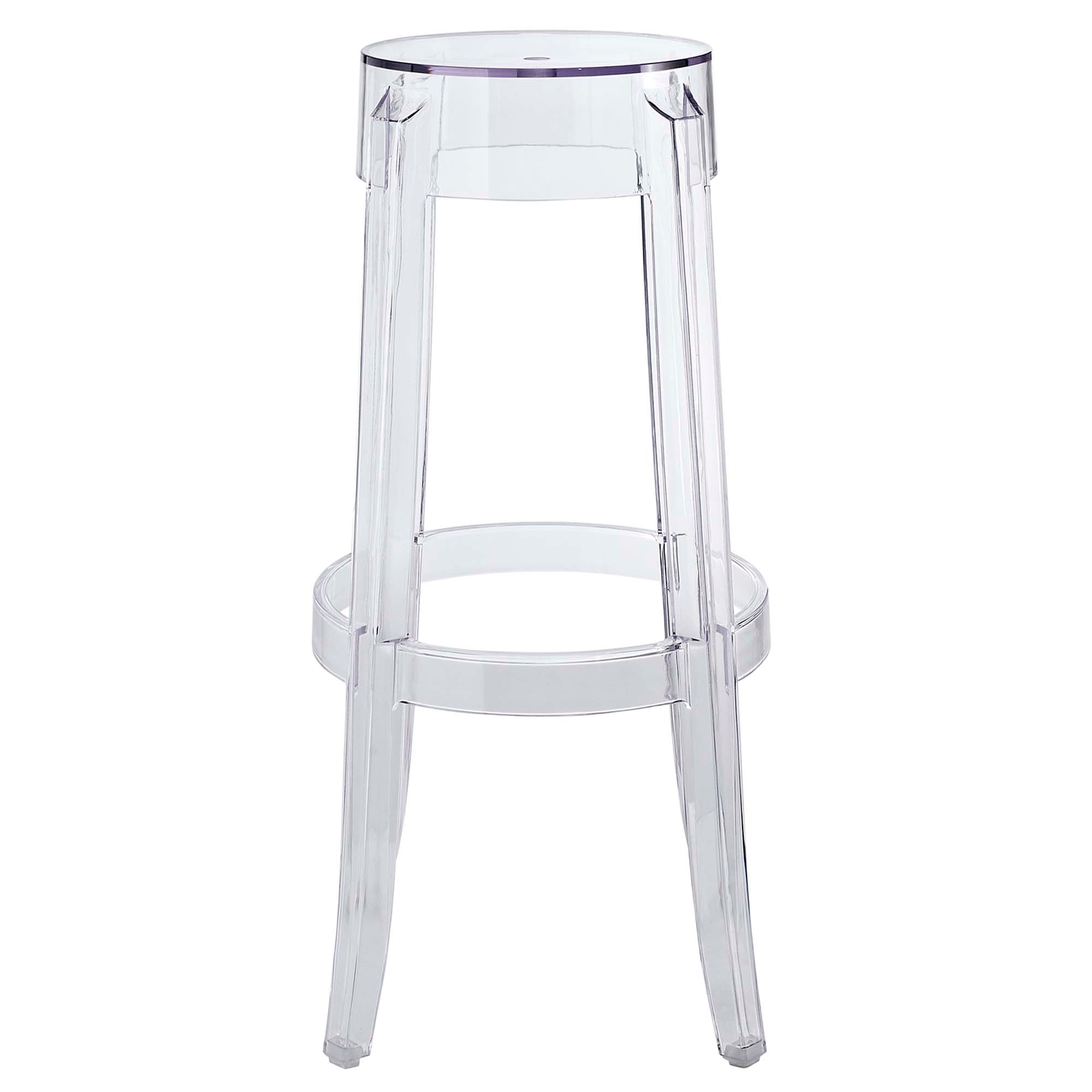 Casper Backless Bar Stool, Clear