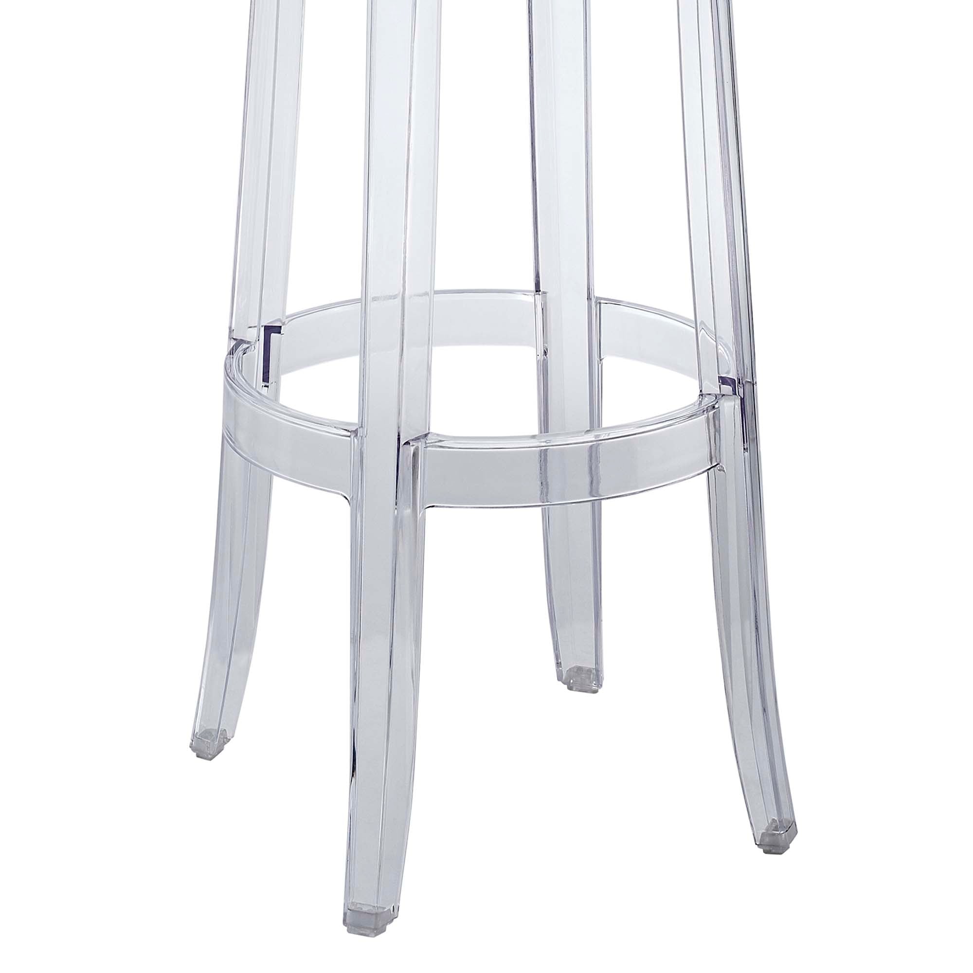 Casper Backless Bar Stool, Clear