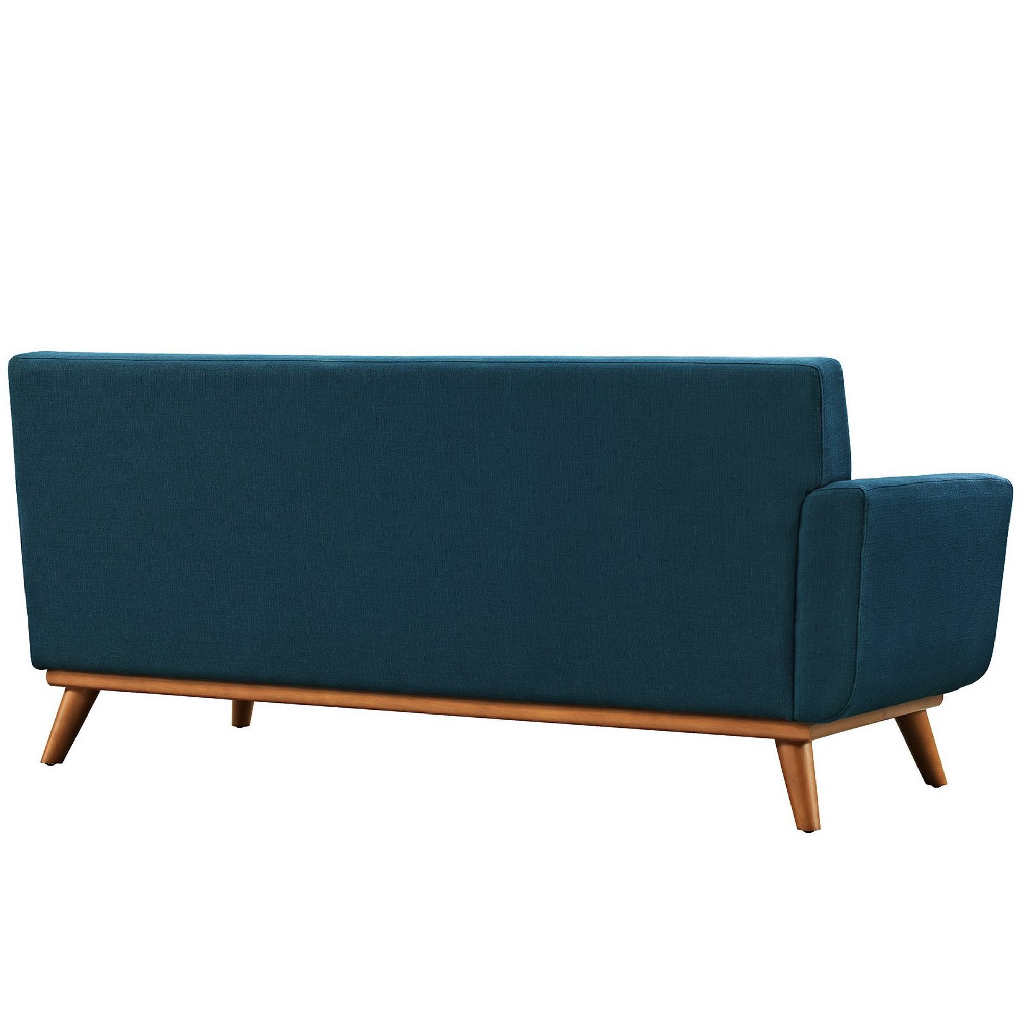 Engage Left-Arm Upholstered Fabric Loveseat, Azure