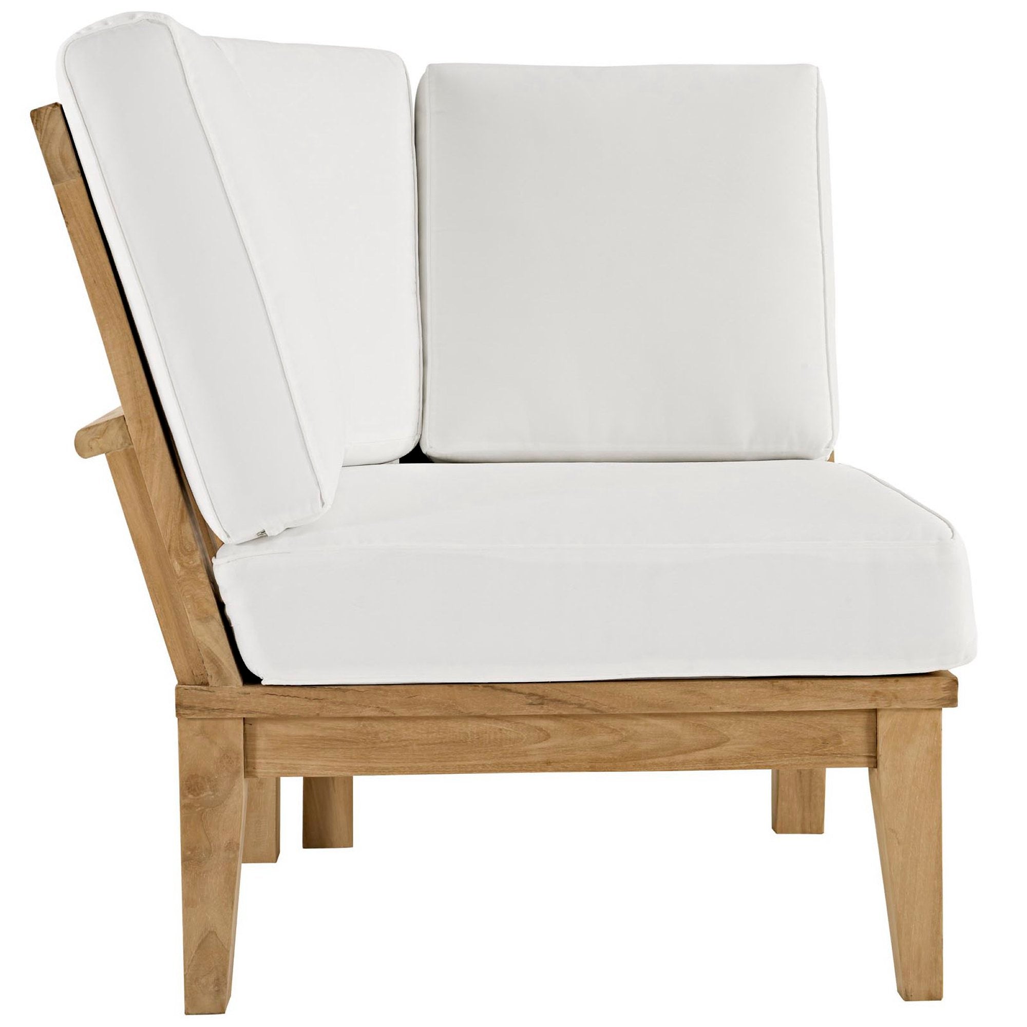 Marina 3 Piece Outdoor Patio Teak Set, Natural White