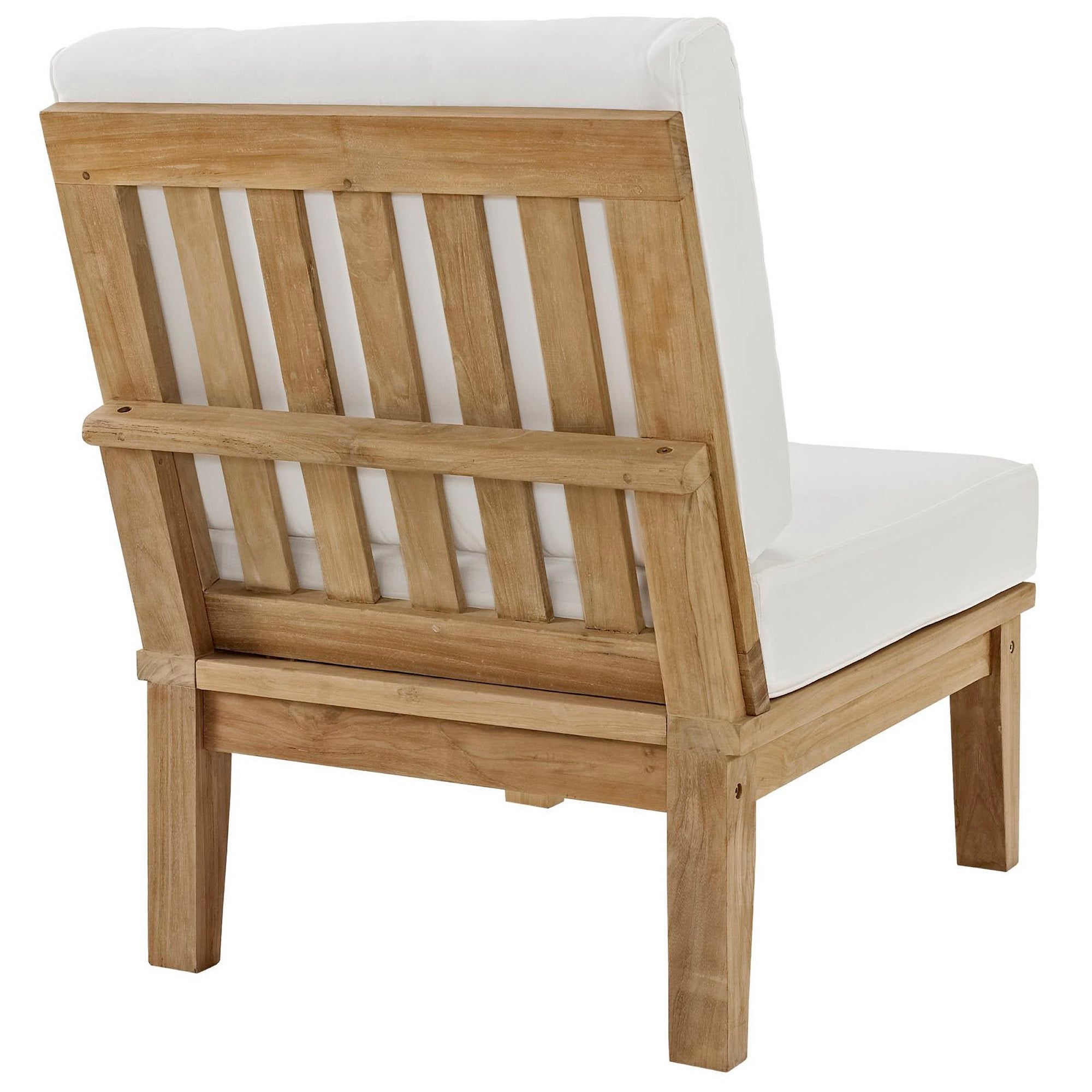 Marina 2 Piece Outdoor Patio Teak Set, Natural White