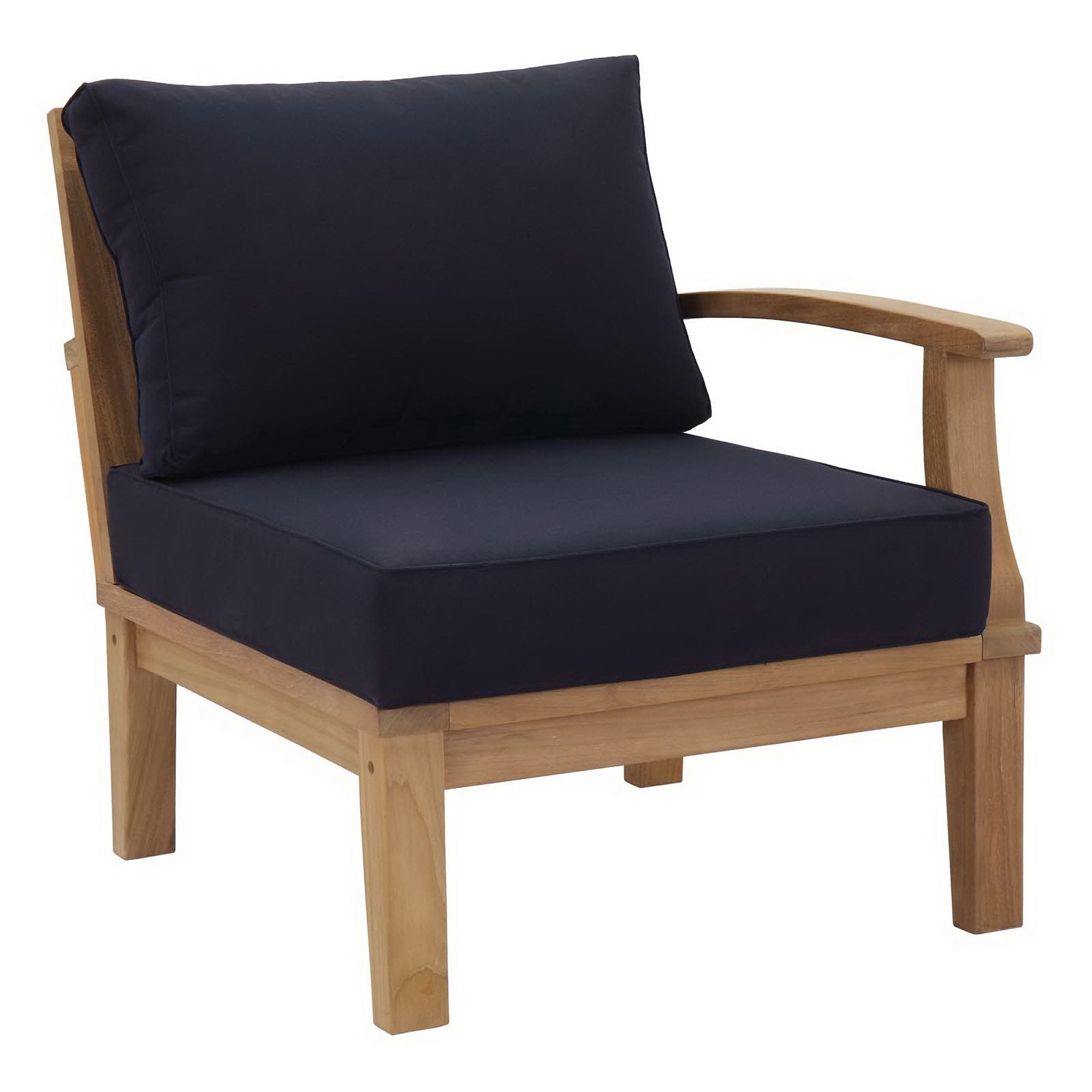 Marina 2 Piece Outdoor Patio Teak Set, Natural Navy