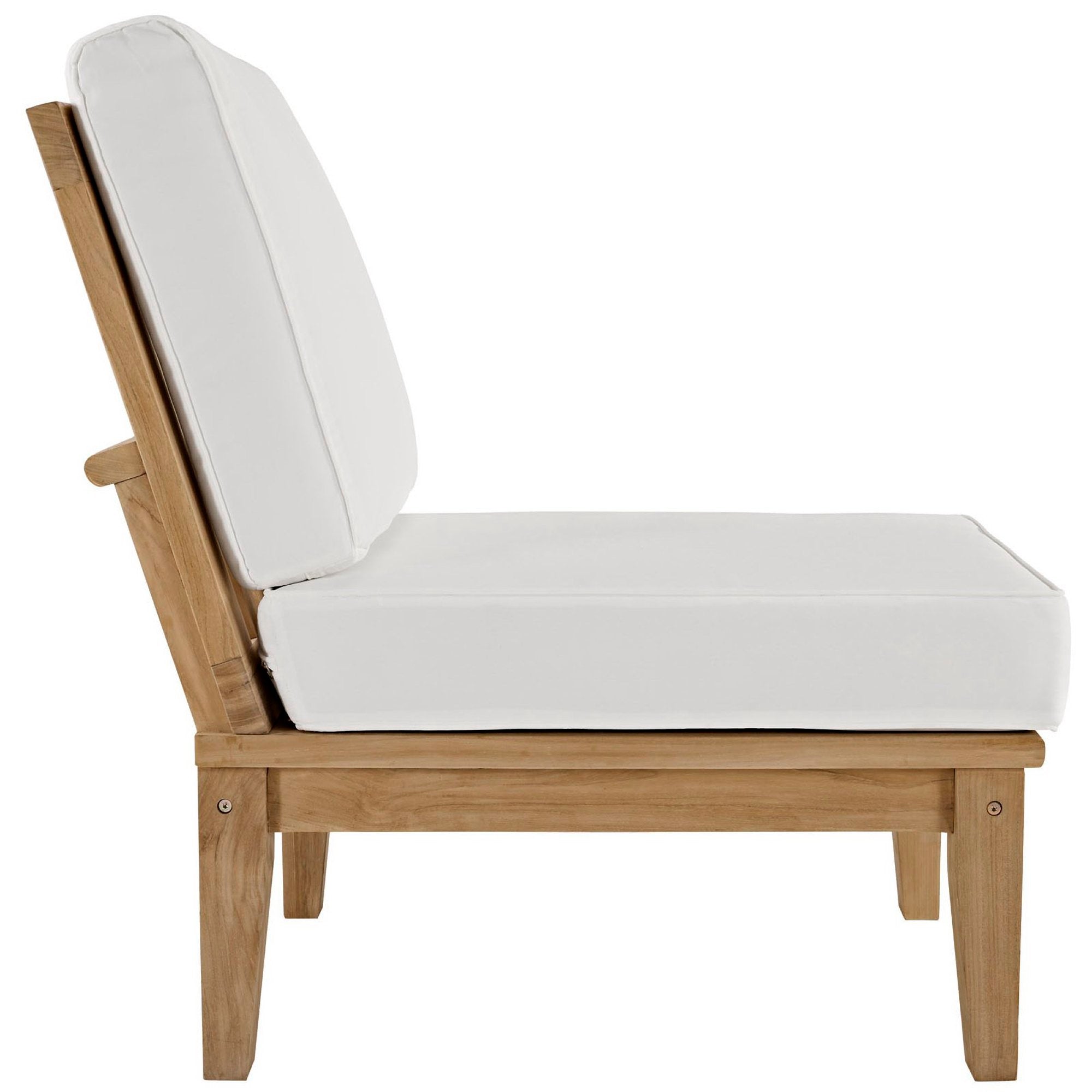 Marina 2 Piece Outdoor Patio Teak Set, Natural White