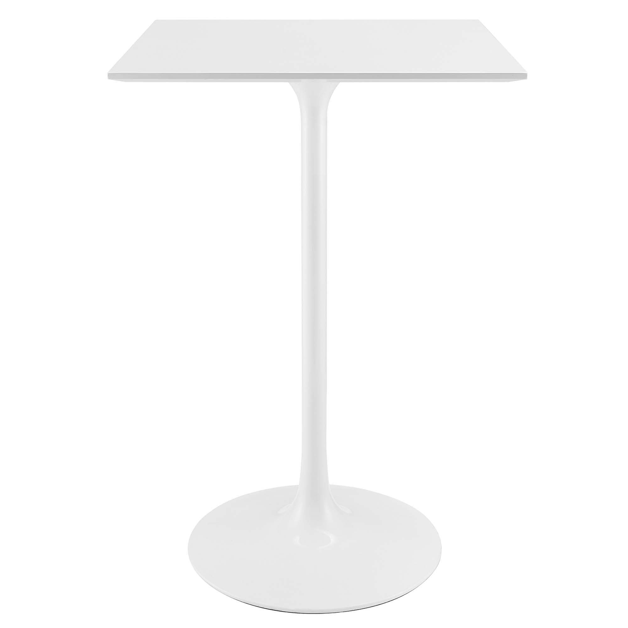 Lippa 28" Square Wood Bar Table, White