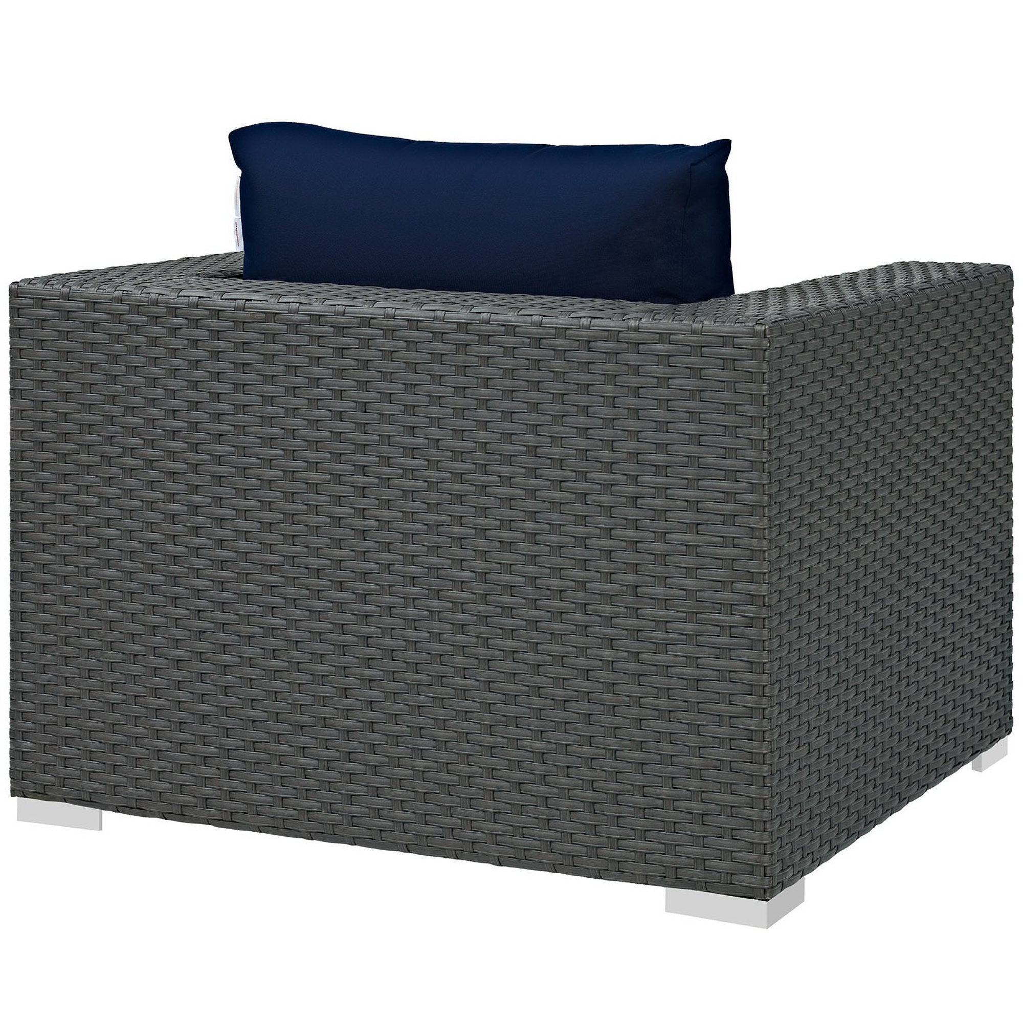 Sojourn Outdoor Patio Sunbrella® Armchair, Canvas Navy