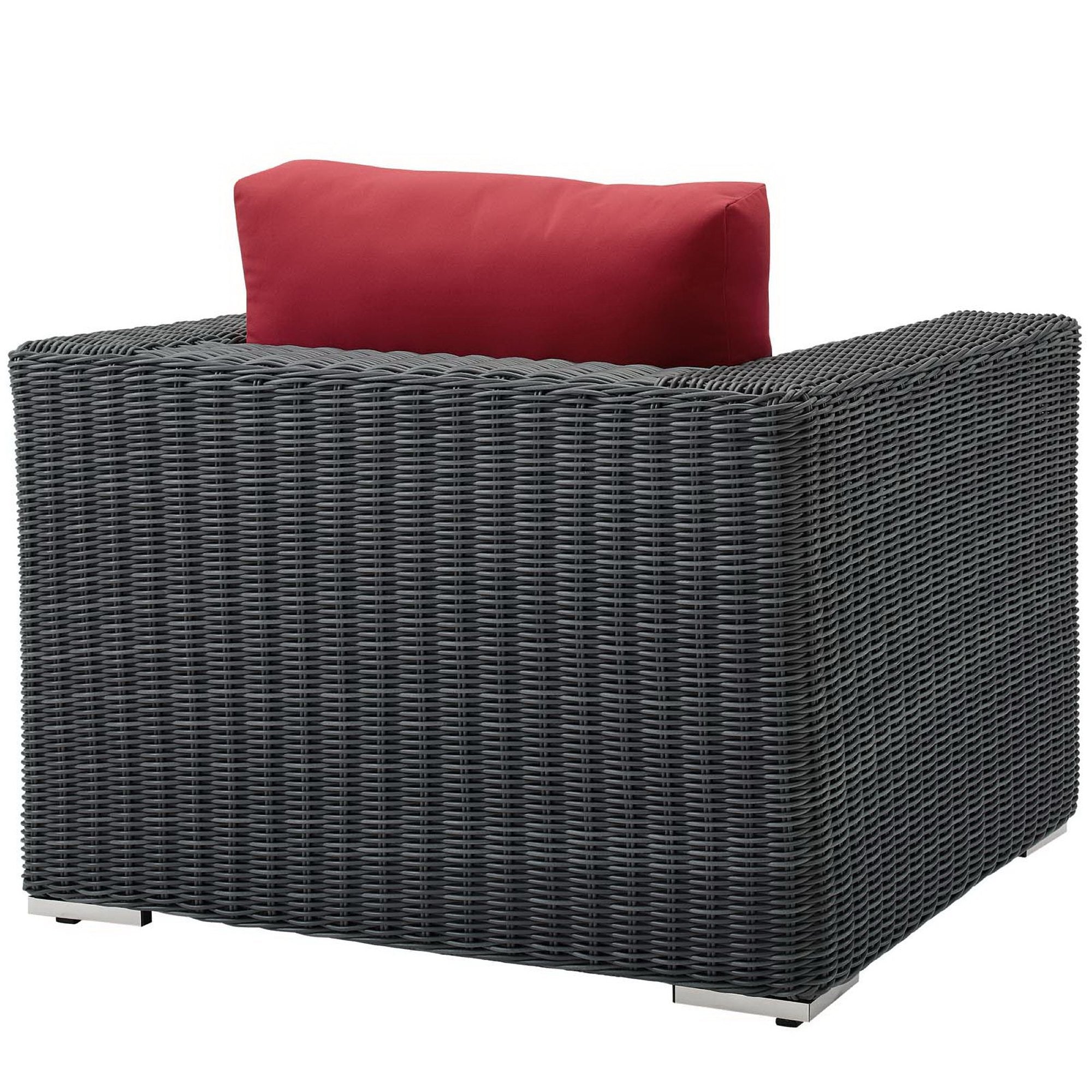 Summon Outdoor Patio Fabric Sunbrella® Armchair, Canvas Red