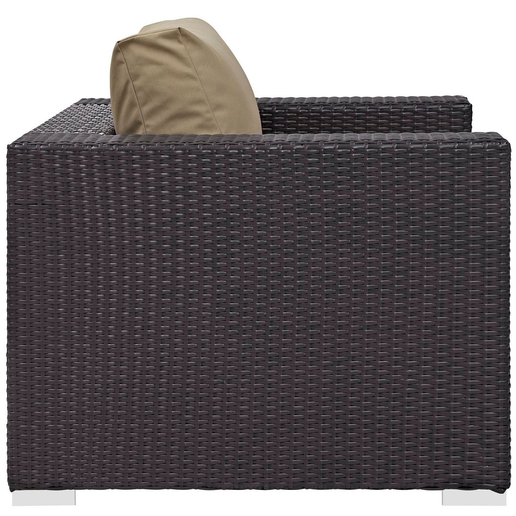 Convene Outdoor Patio Armchair, Espresso Mocha