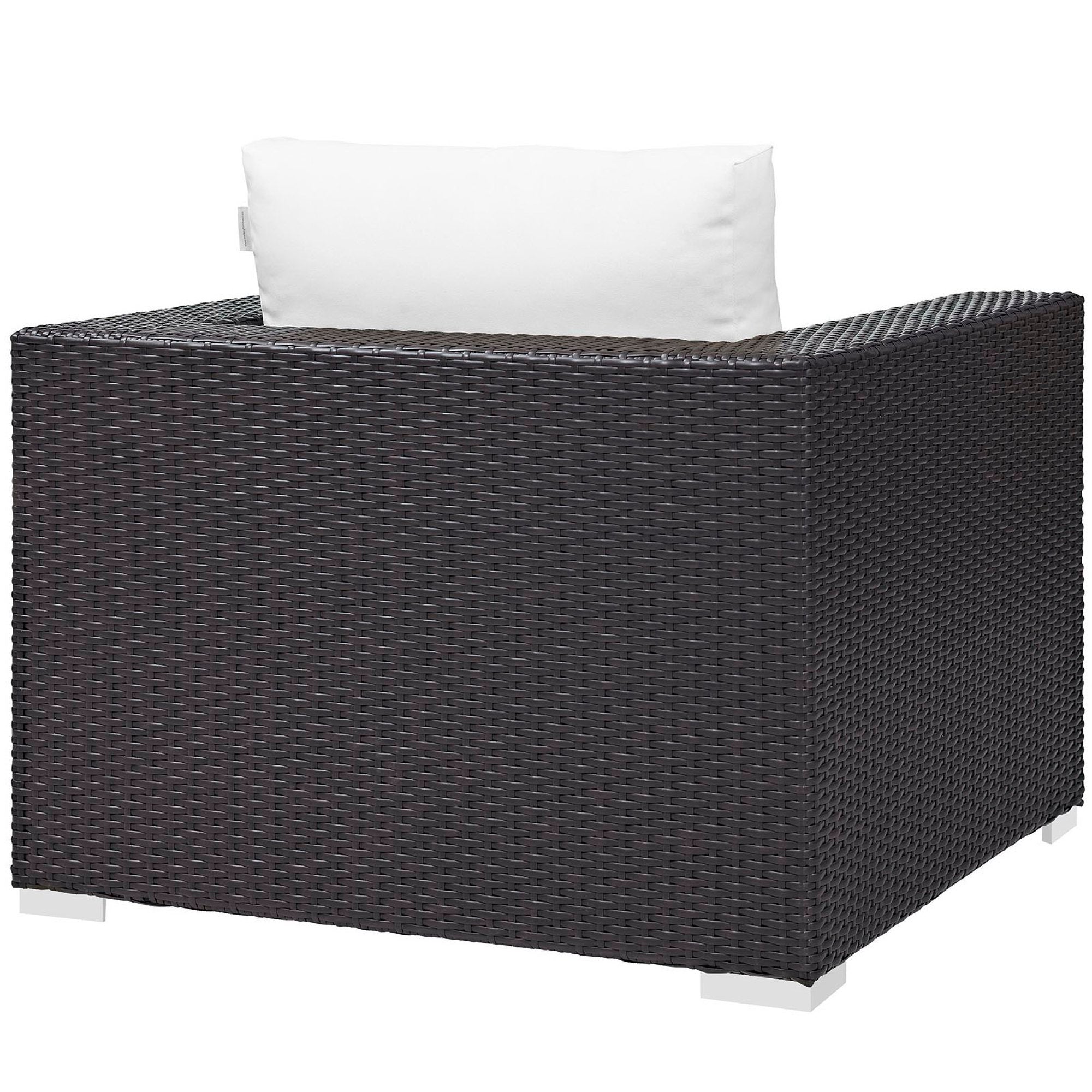 Convene Outdoor Patio Armchair, Espresso White