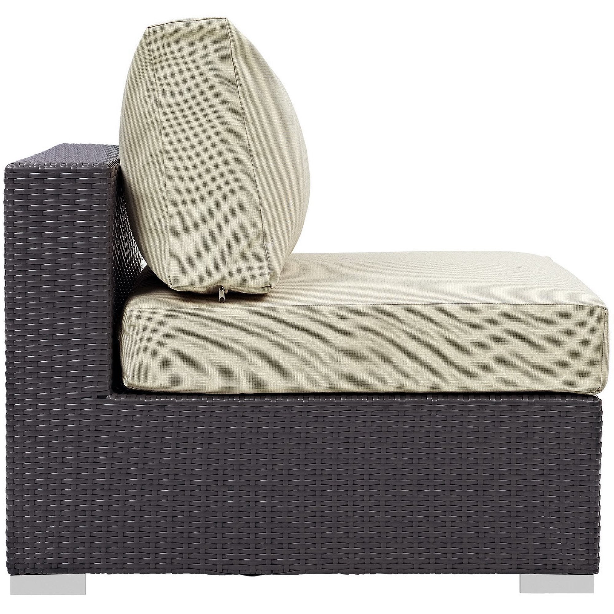 Convene Outdoor Patio Armless, Espresso Beige