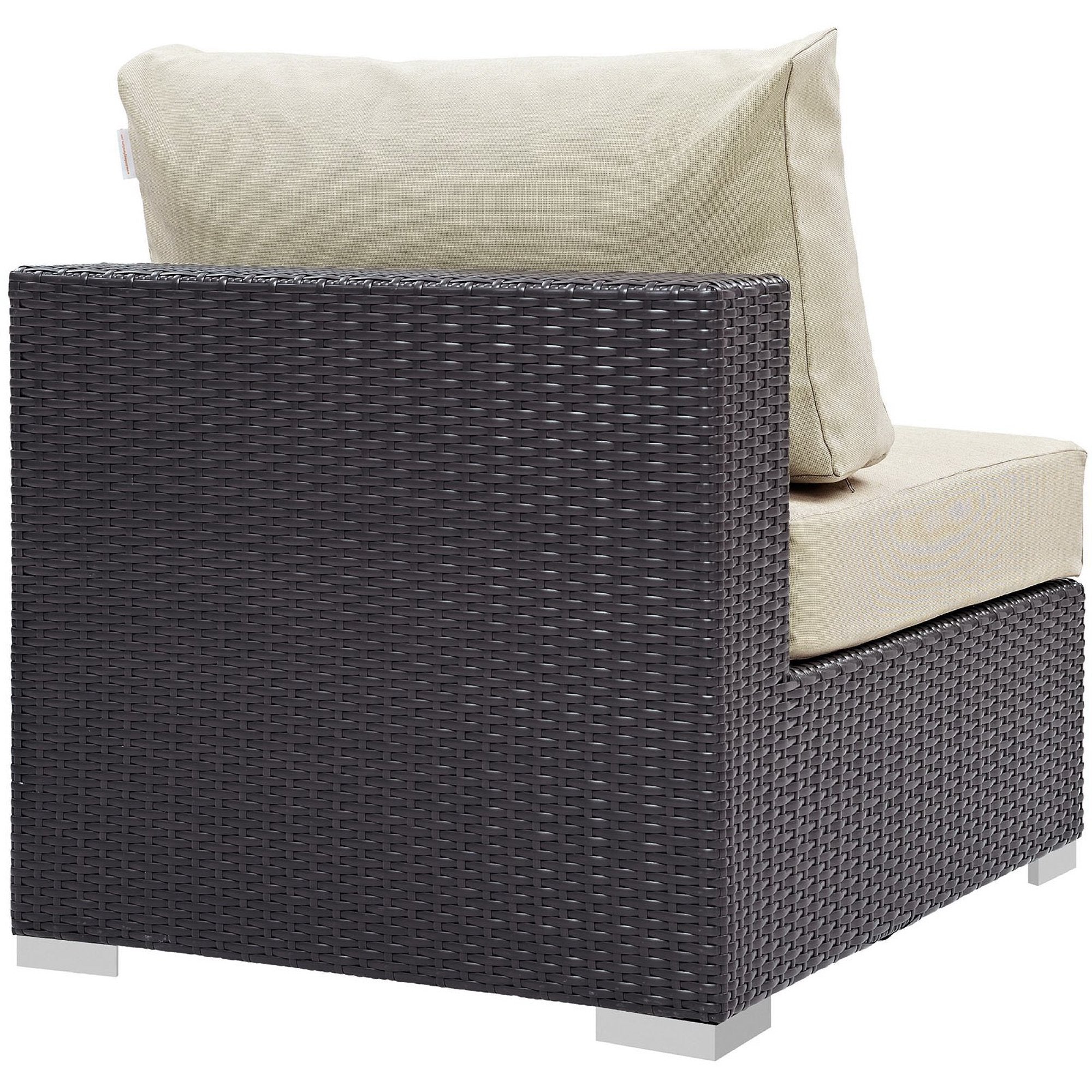 Convene Outdoor Patio Armless, Espresso Beige