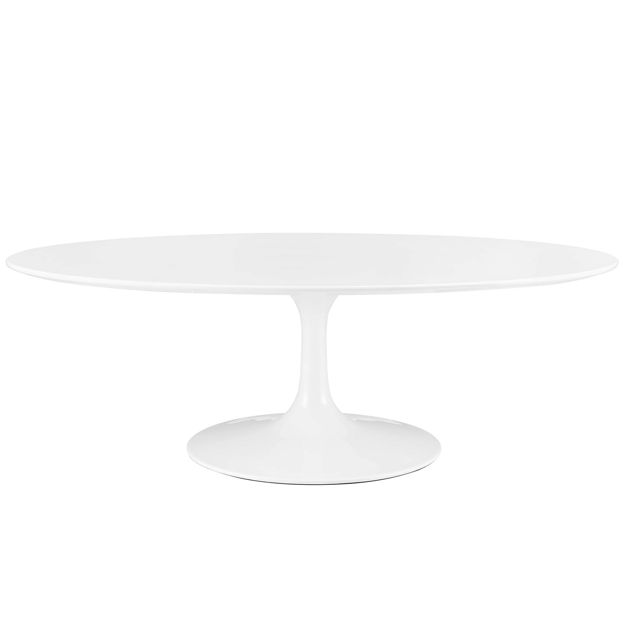 Lippa 48" Oval-Shaped Wood Coffee Table, White