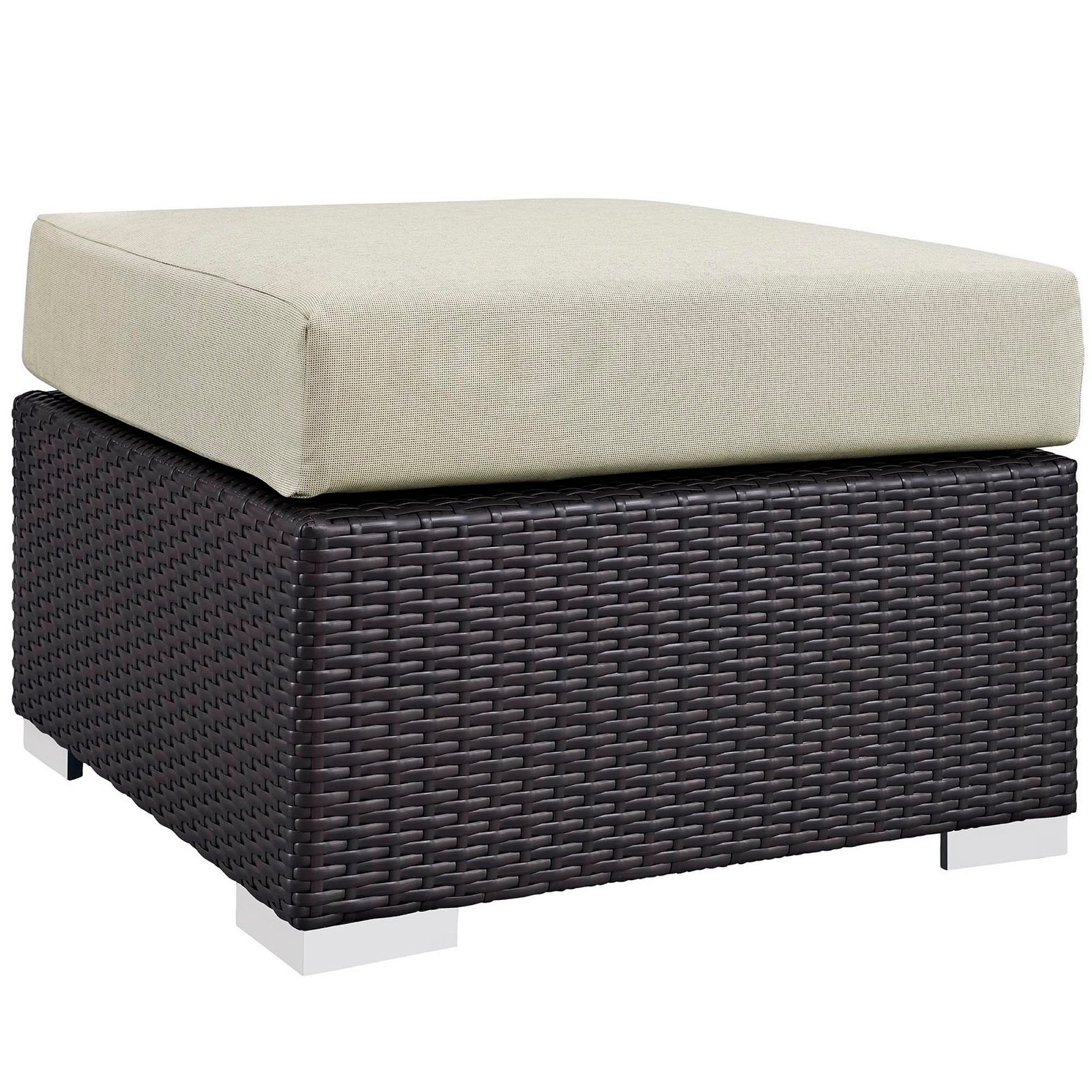 Convene 5 Piece Outdoor Patio Sofa Set, Espresso Beige