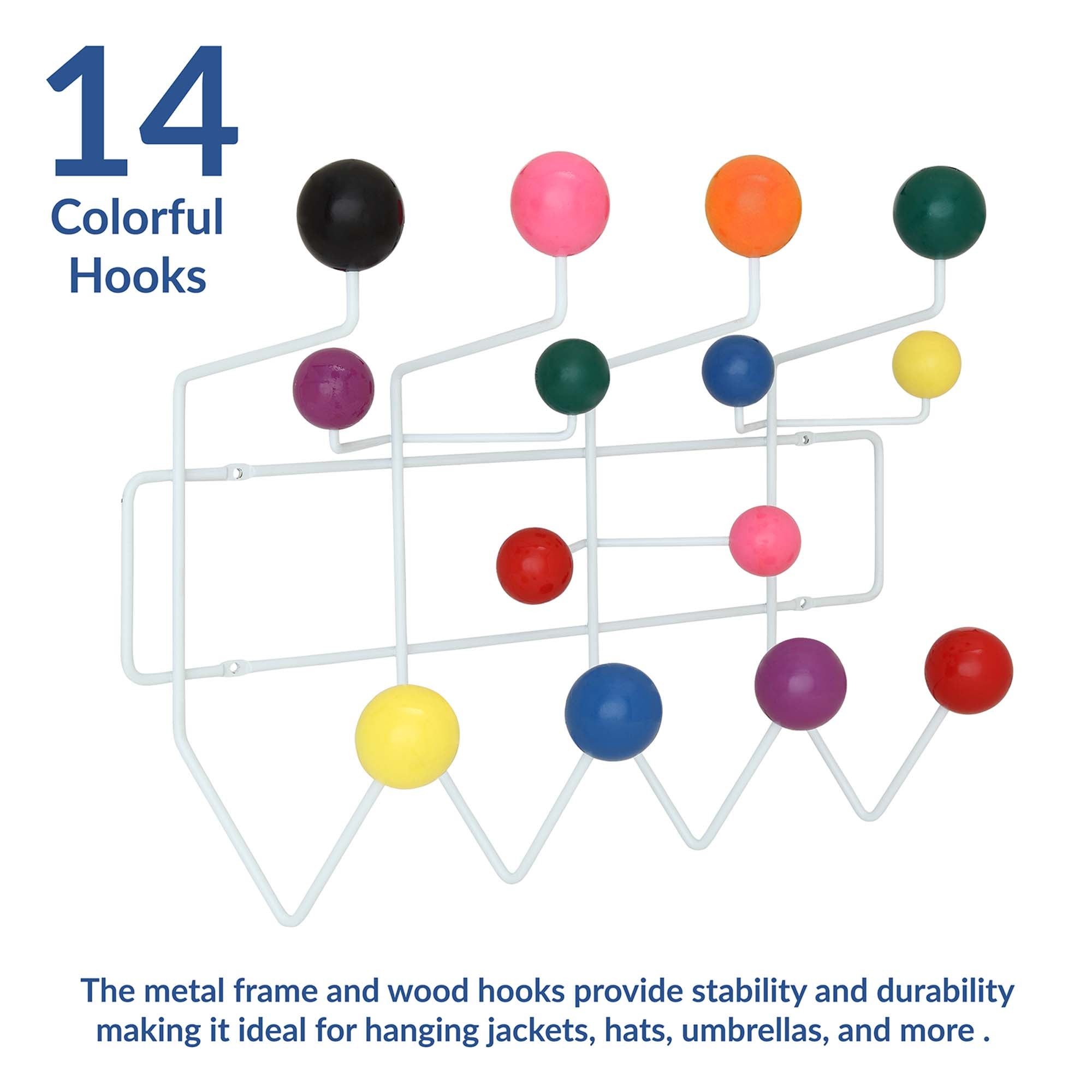 Gumball Coat Rack, Multicolored
