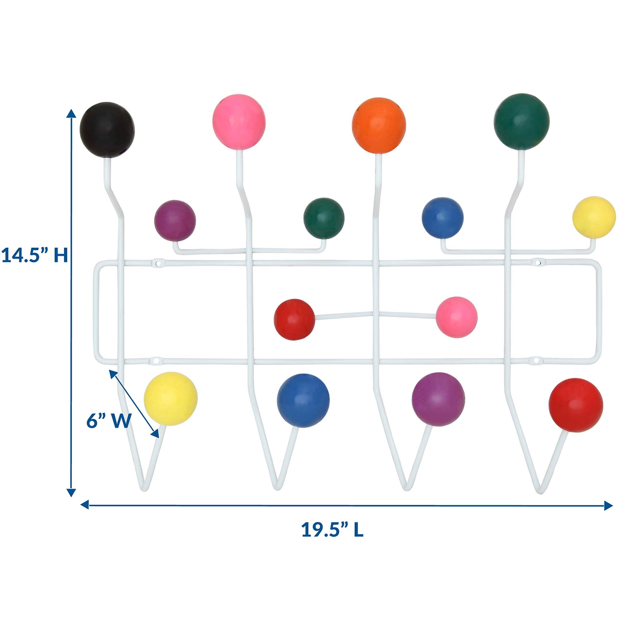 Gumball Coat Rack, Multicolored