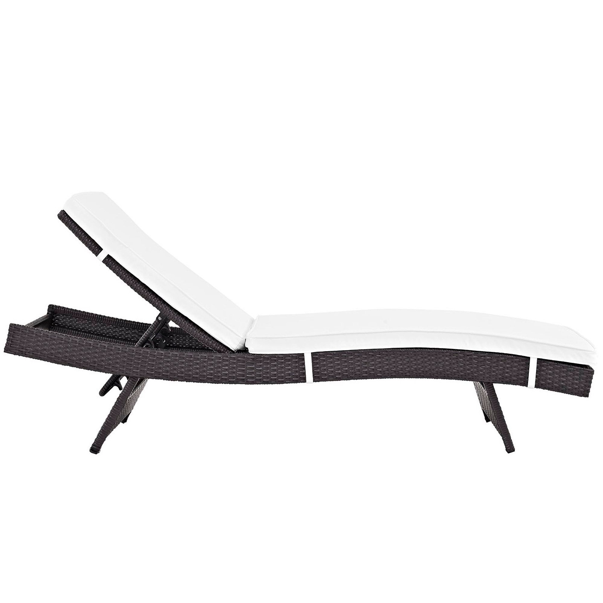 Convene Outdoor Patio Chaise, Espresso White